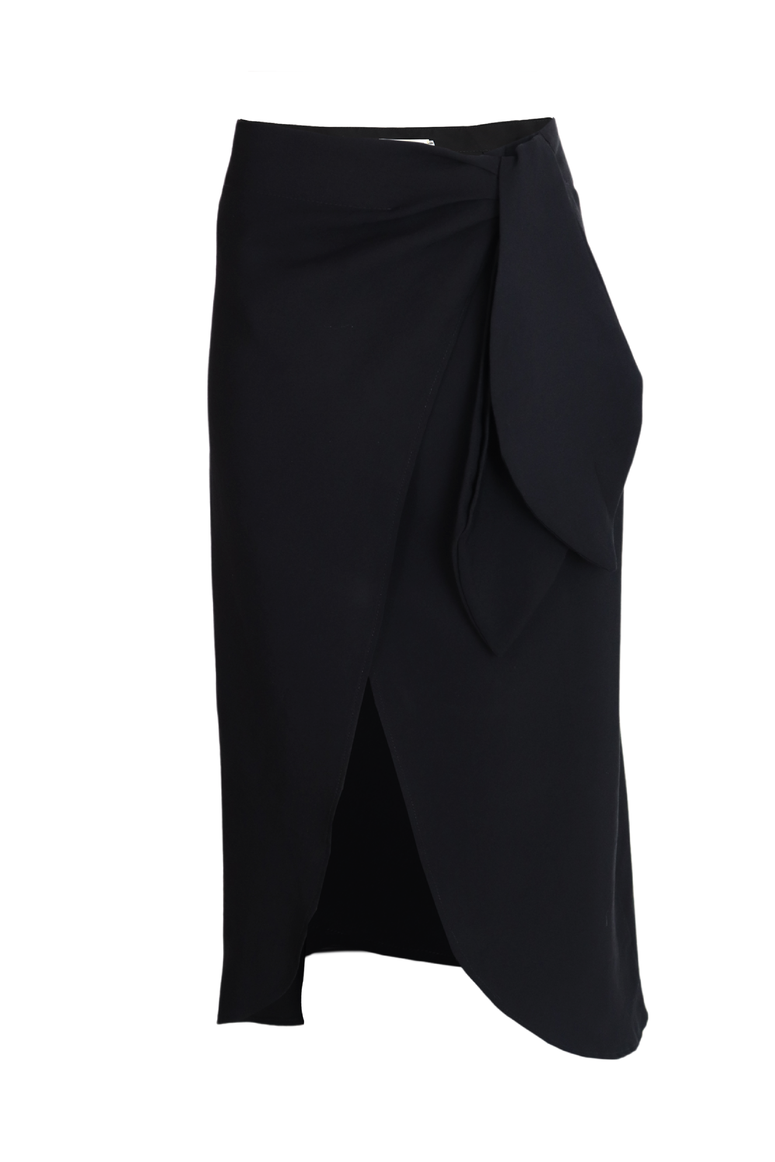 PTJ265530 falda negra asimétrica 