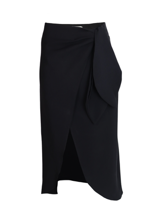PTJ265530 falda negra asimétrica 