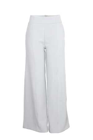  PTJ265712 pantalón bota ancha con textura en color marfil 