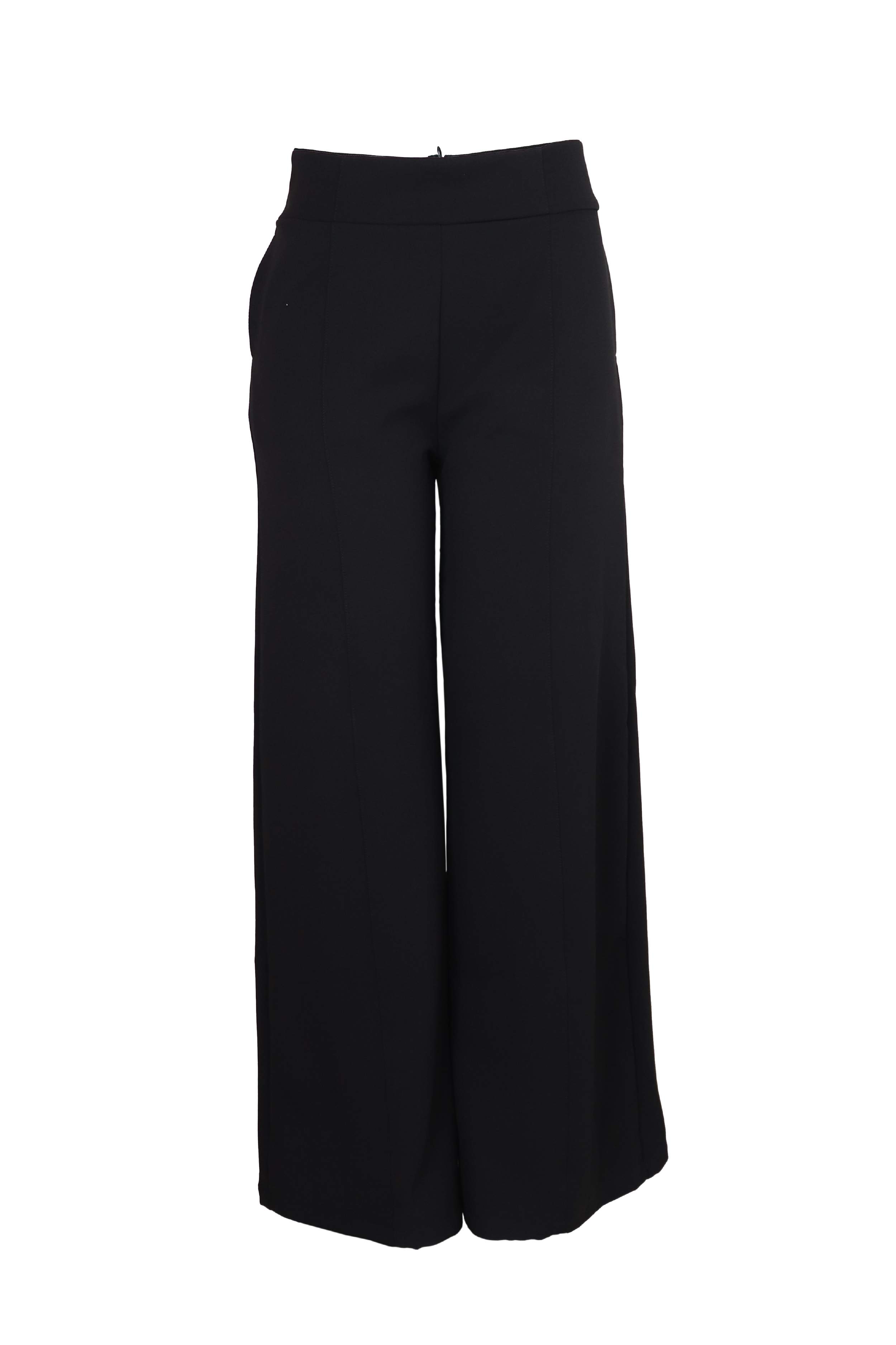  PTJ265712 pantalón bota ancha con textura en color negro