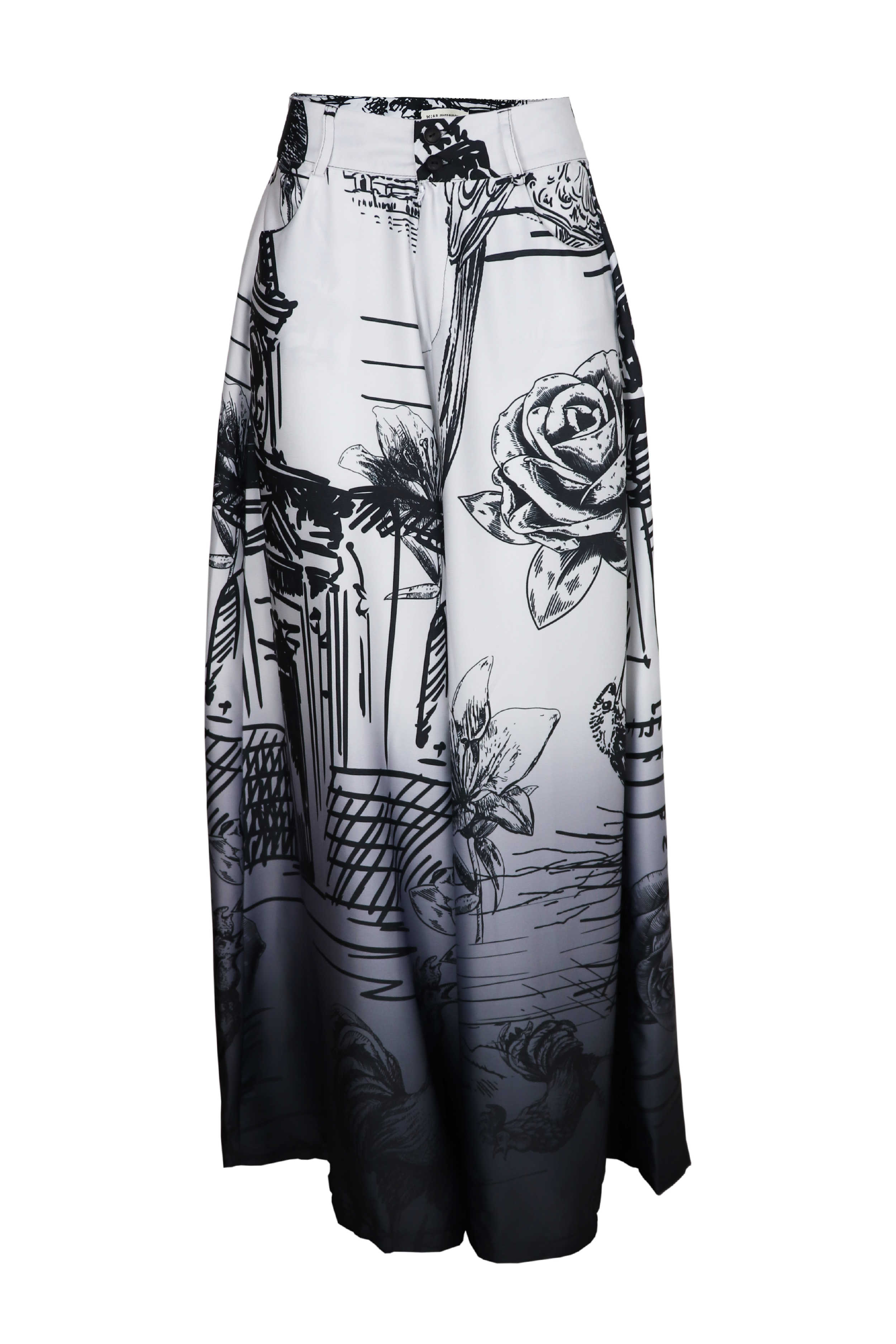 PTJ2659 Pantalón palazzo estampado