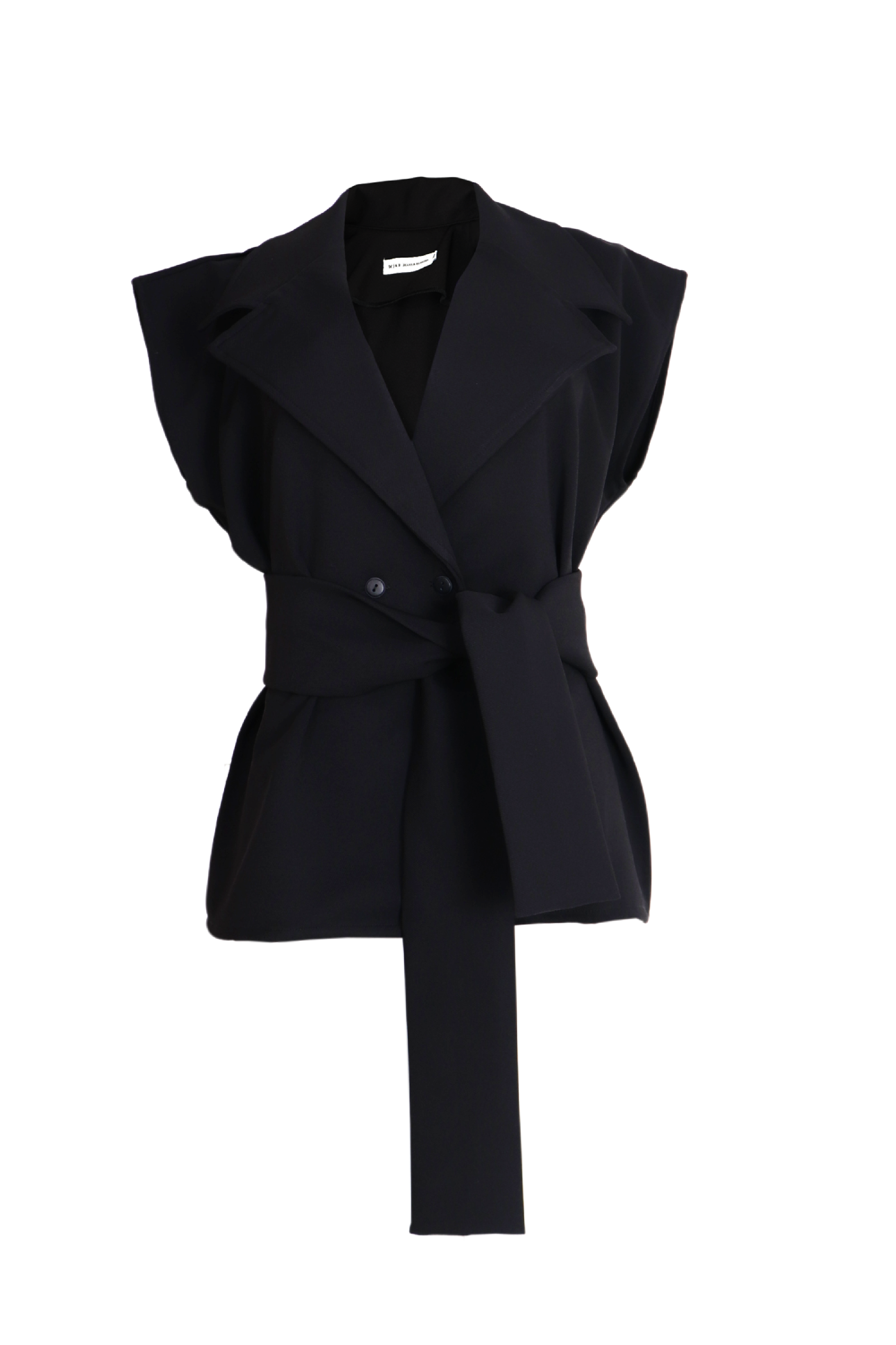 PTJ266312 blusa con cinturón negro