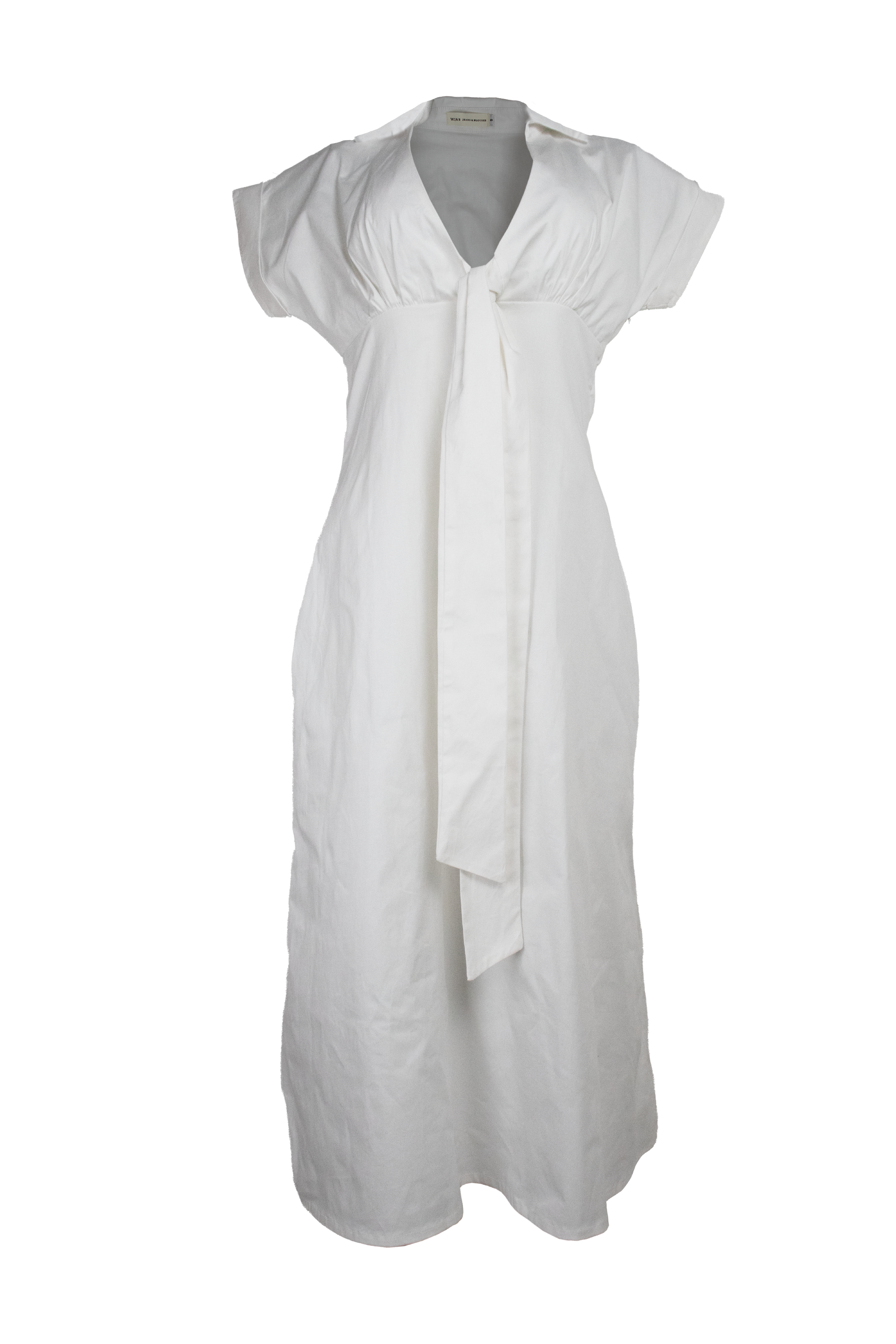 PTJ269311 vestido blanco con lazo