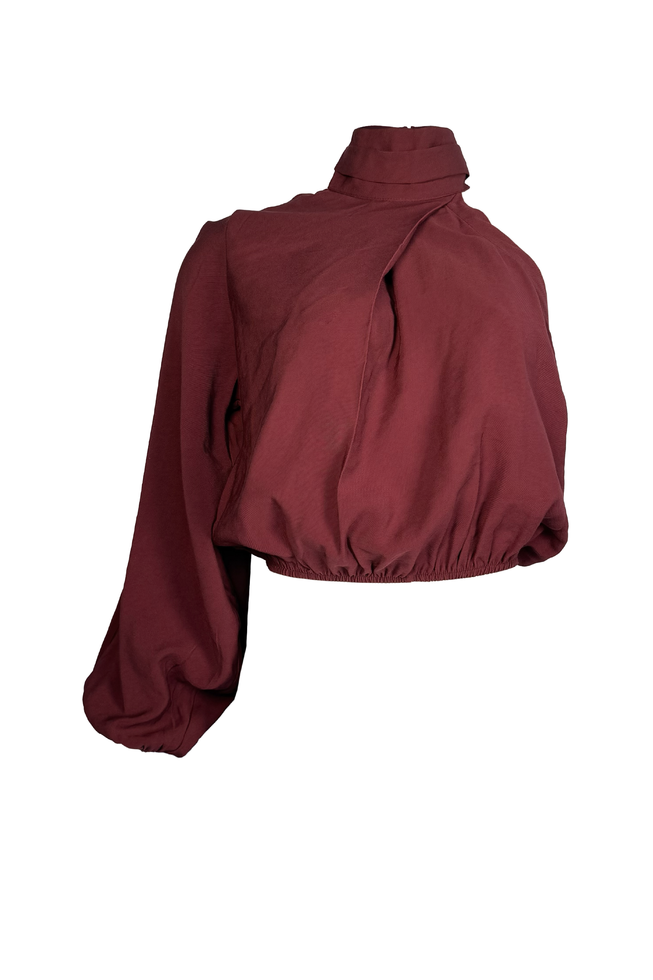 PTJ270130000 blusa manga larga asimétrica