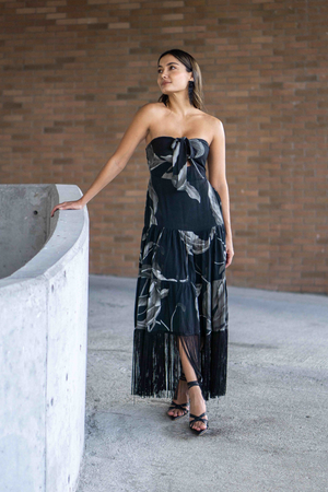 PTJ2707 vestido de boleros estampado gris 
