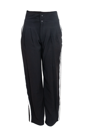 PTJ271130 sudadera negra con rayas dobles blancas