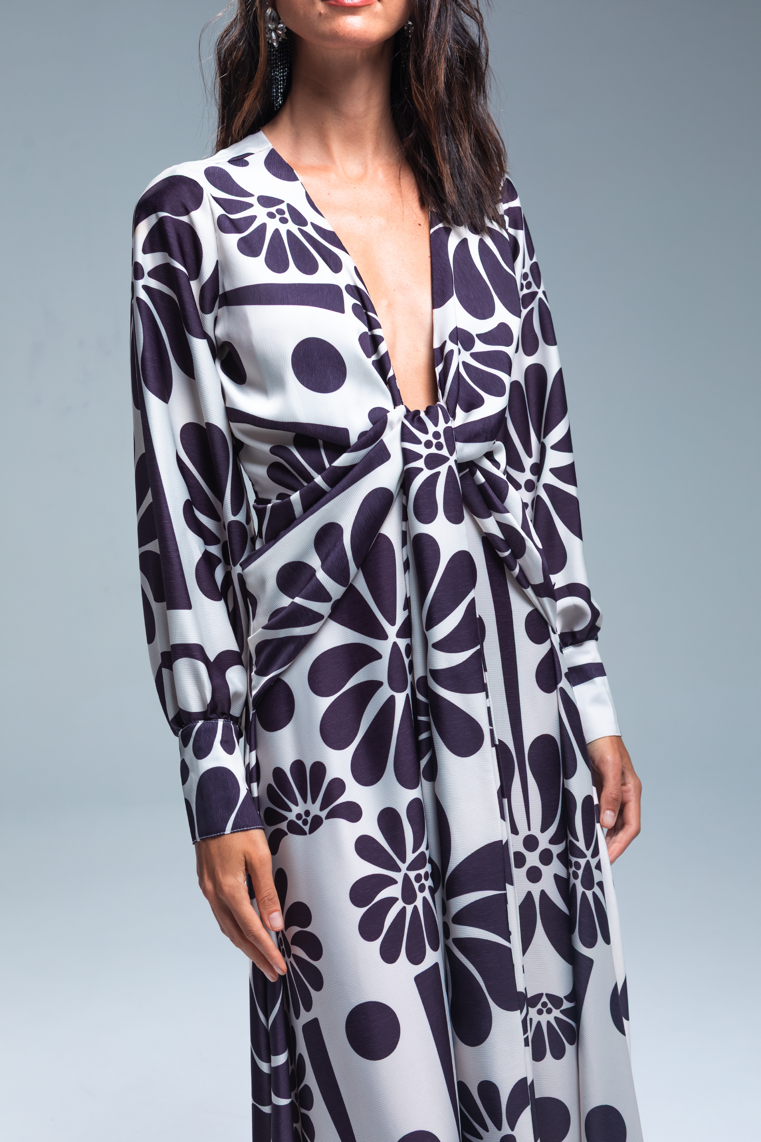 PTJ271412 vestido largo estampado