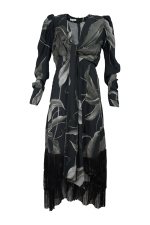 PTJ273529 Vestido manga larga estampado
