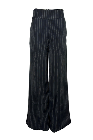 PTJ274512 pantalón negro con rayas
