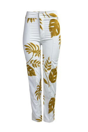 PTJ27561200311 pantalón blanco estampado