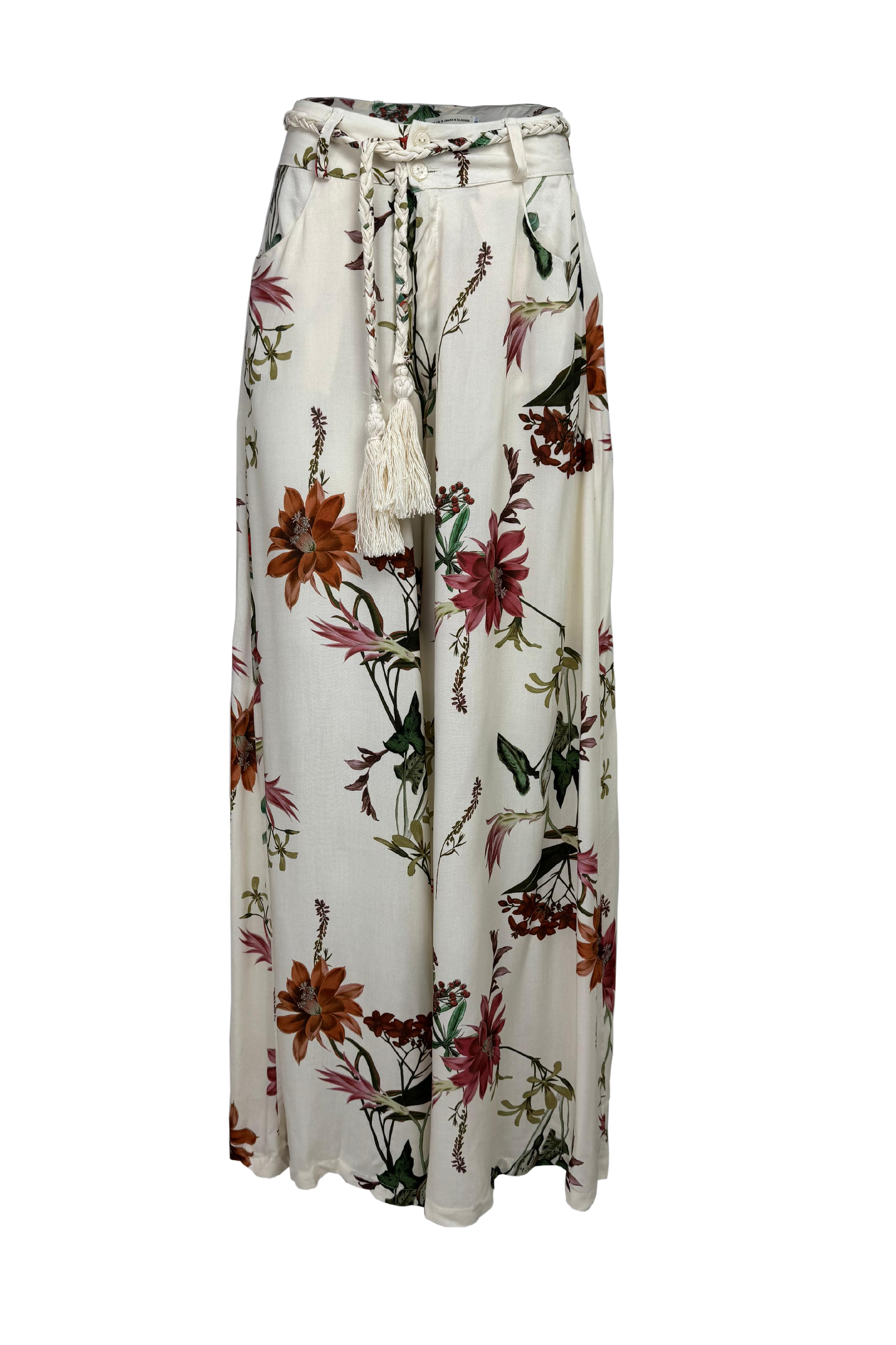 PTJ276429 pantalón estampado con cinturón
