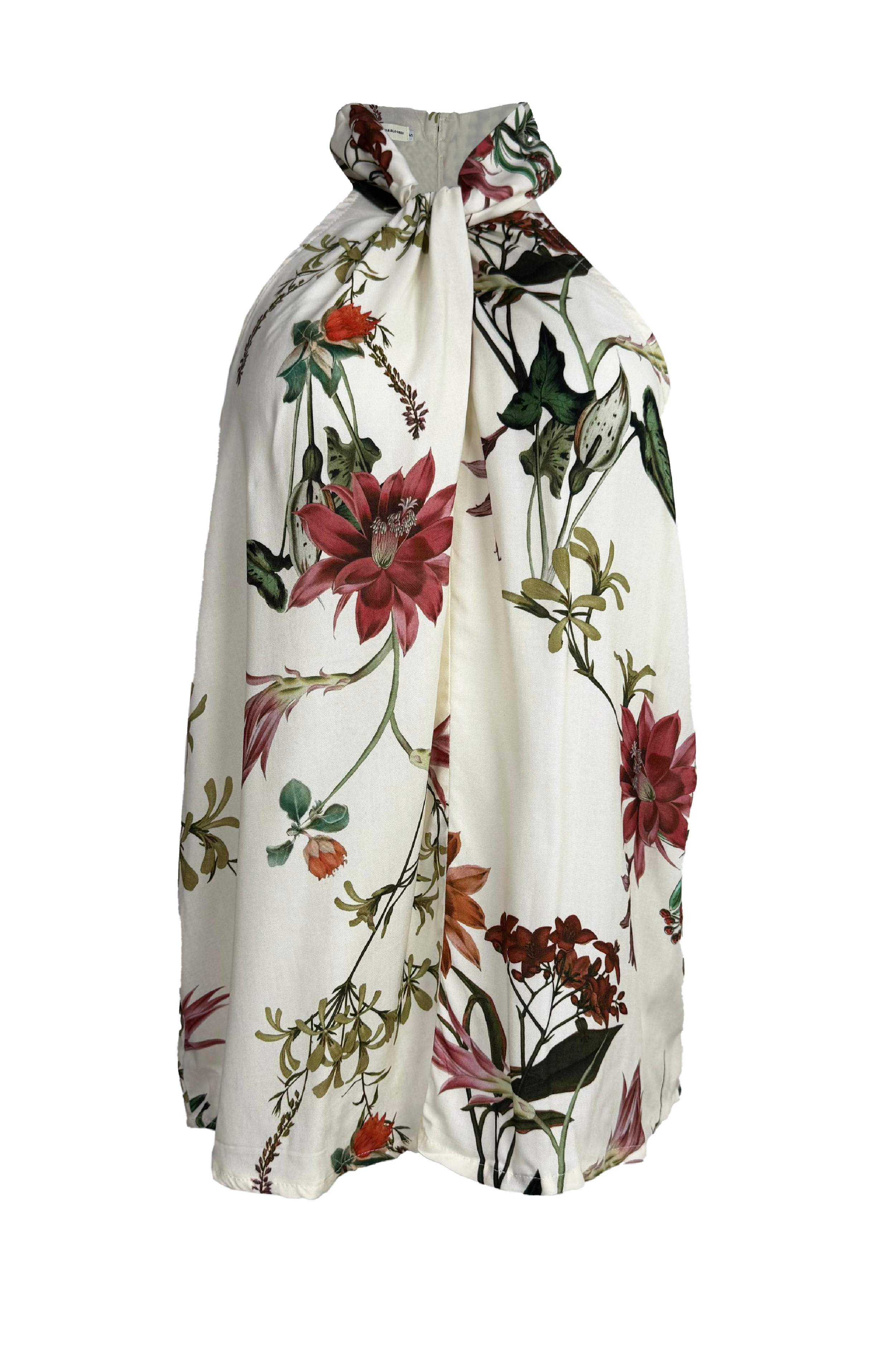 PTJ276629 blusa estampada cuello halter 