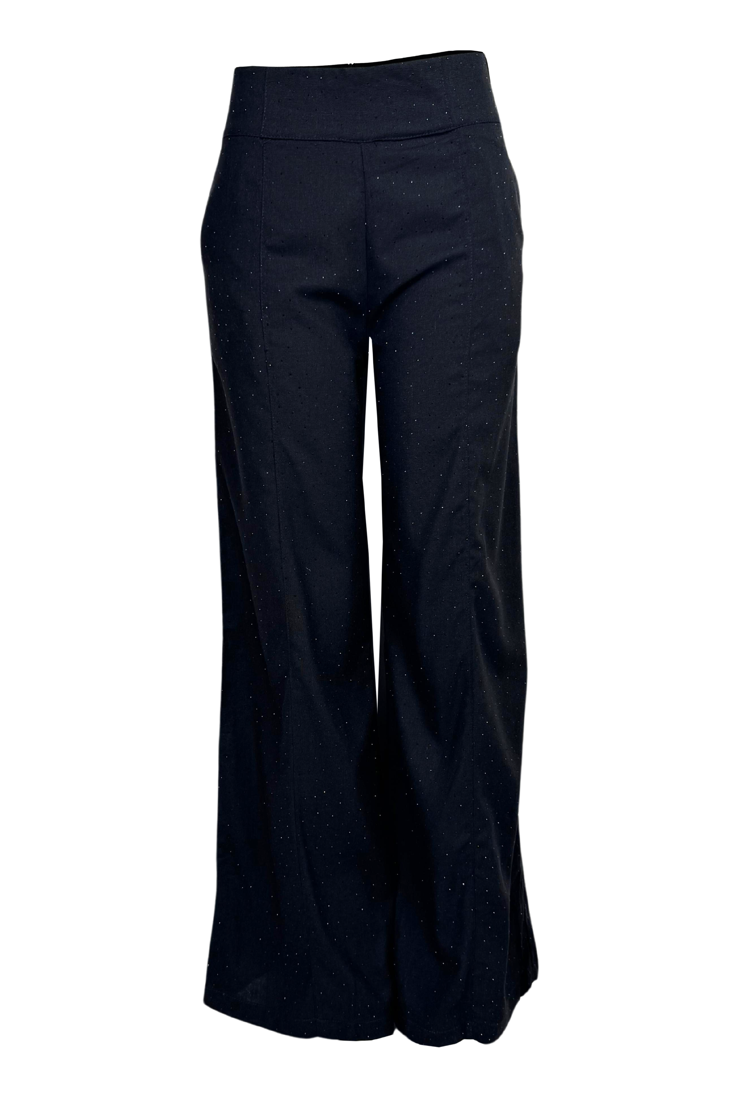 PTJ2771290 pantalón negro con brillo 