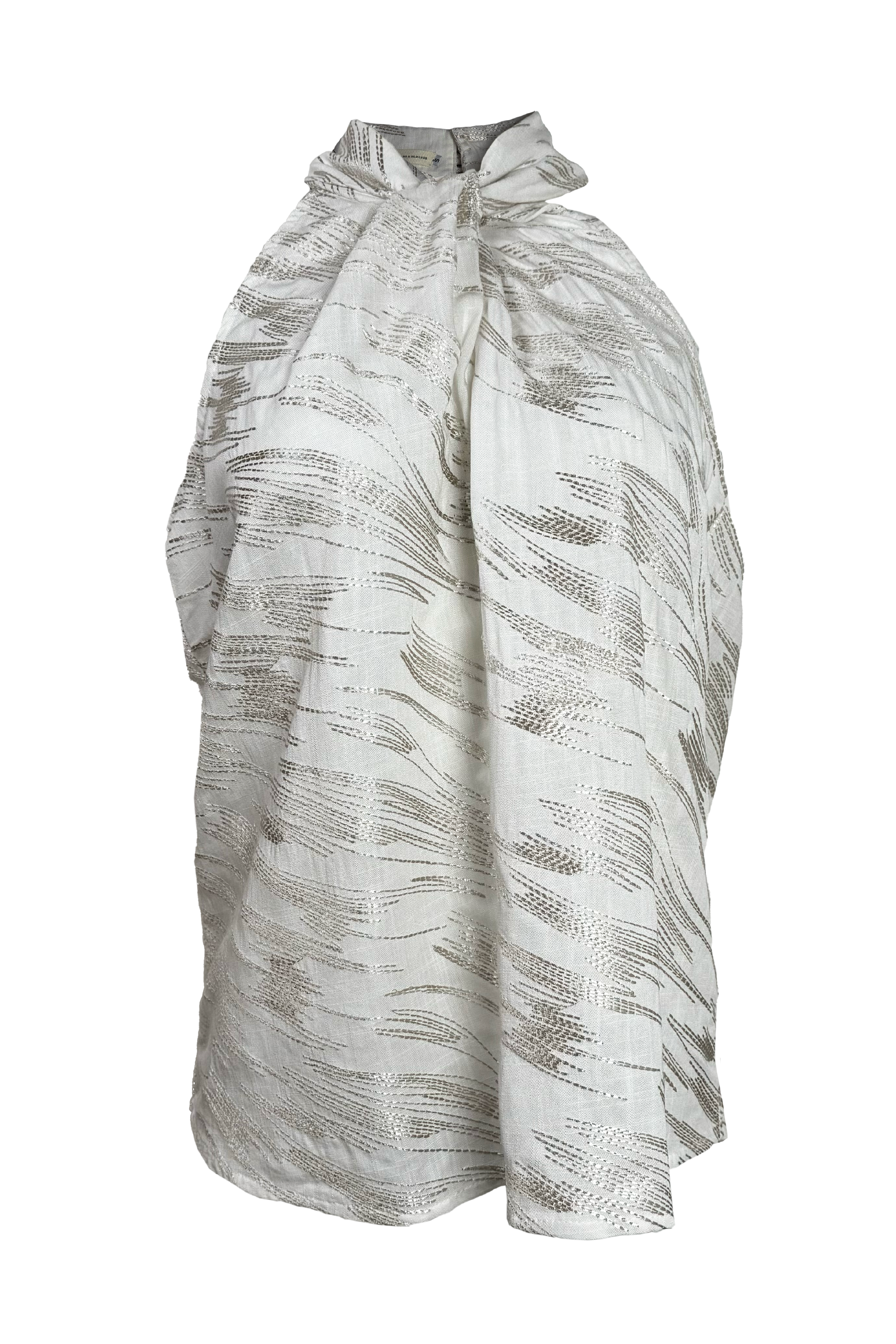 PTJ279529 blusa con textura cuello halter
