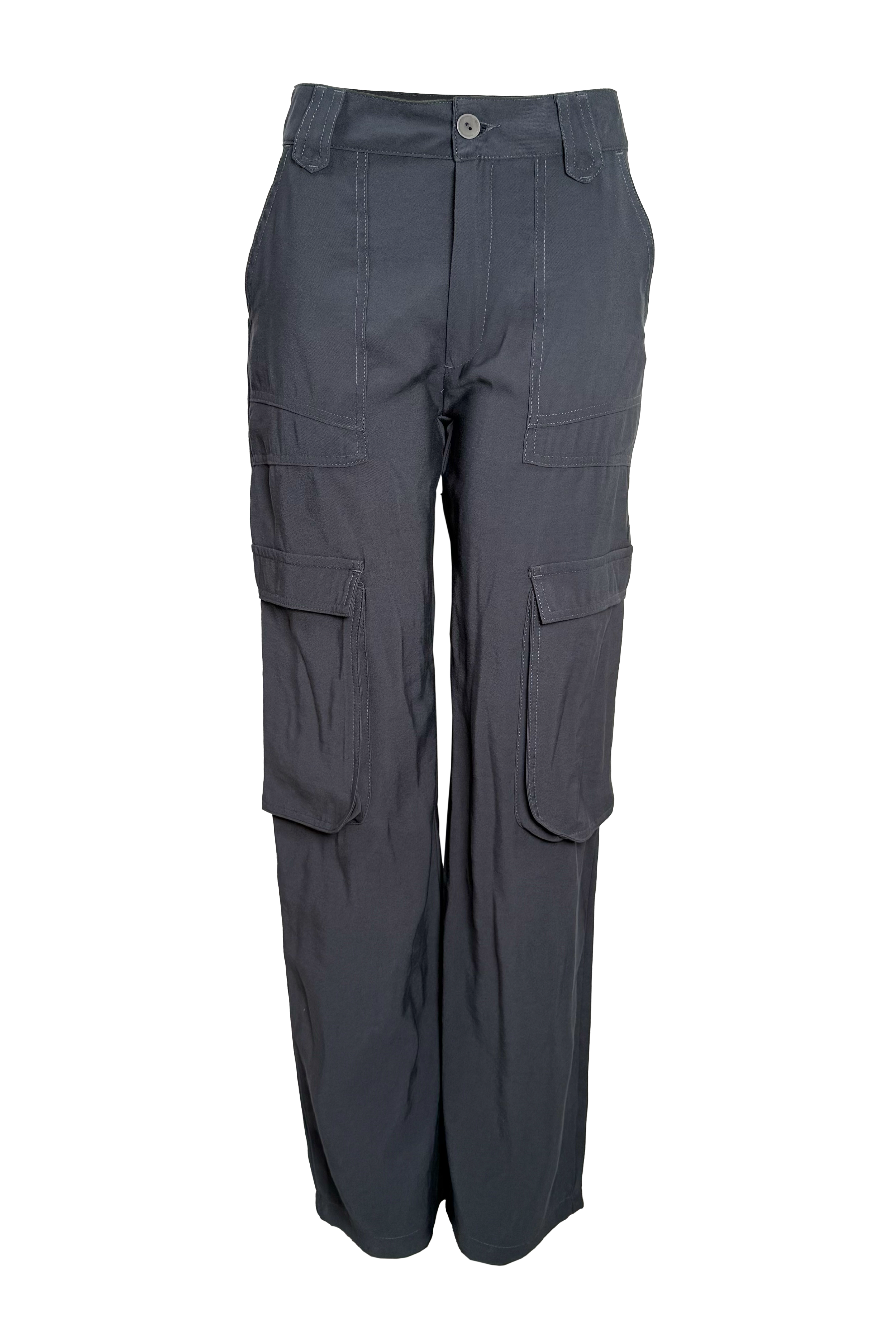 PTJ279630 pantalón gris con bolsillo 