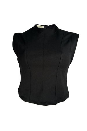 PTJ280130 blusa con cierre en la parte de atrás color negra