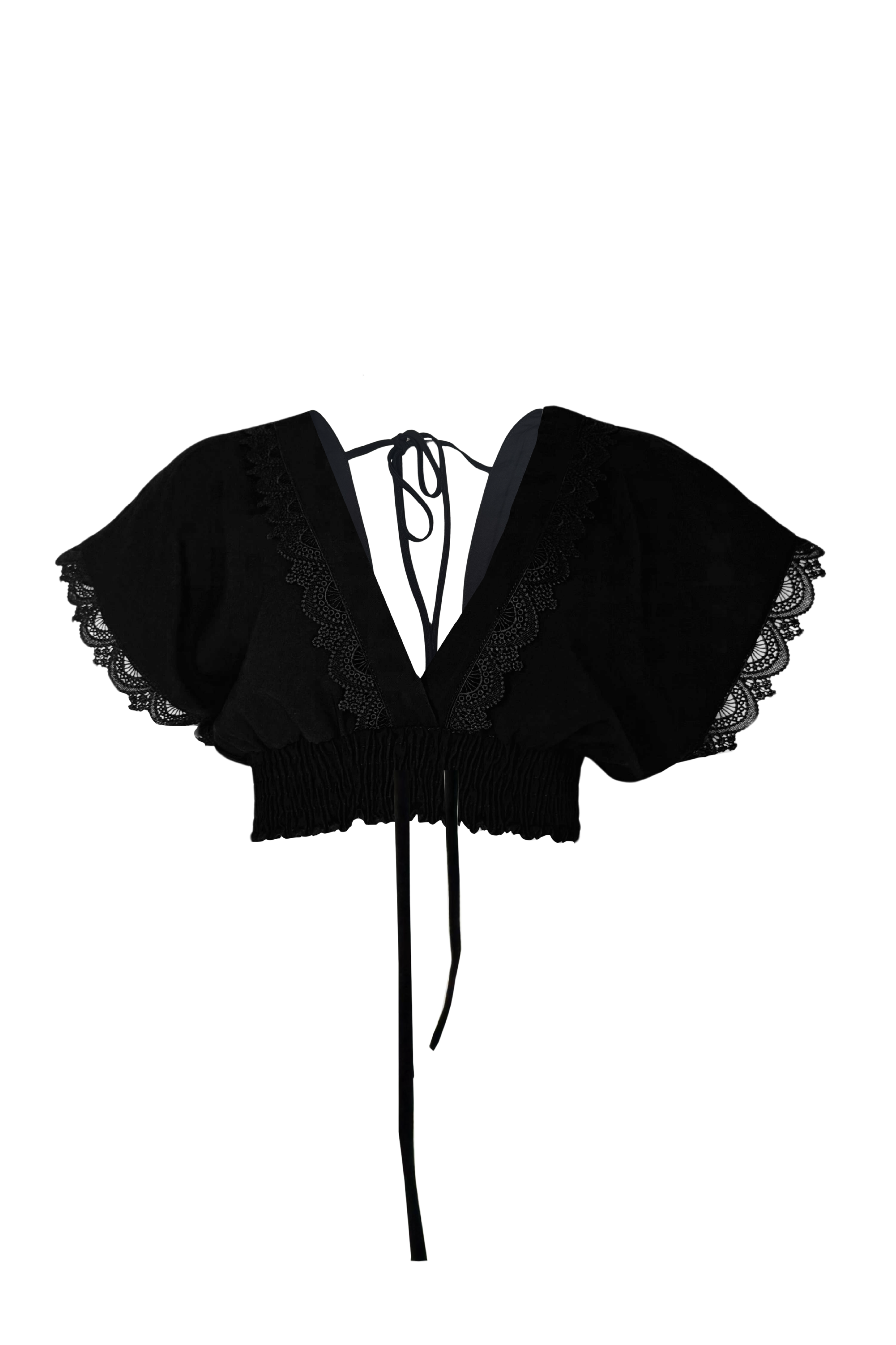 PTJ280830 blusa con textura negra