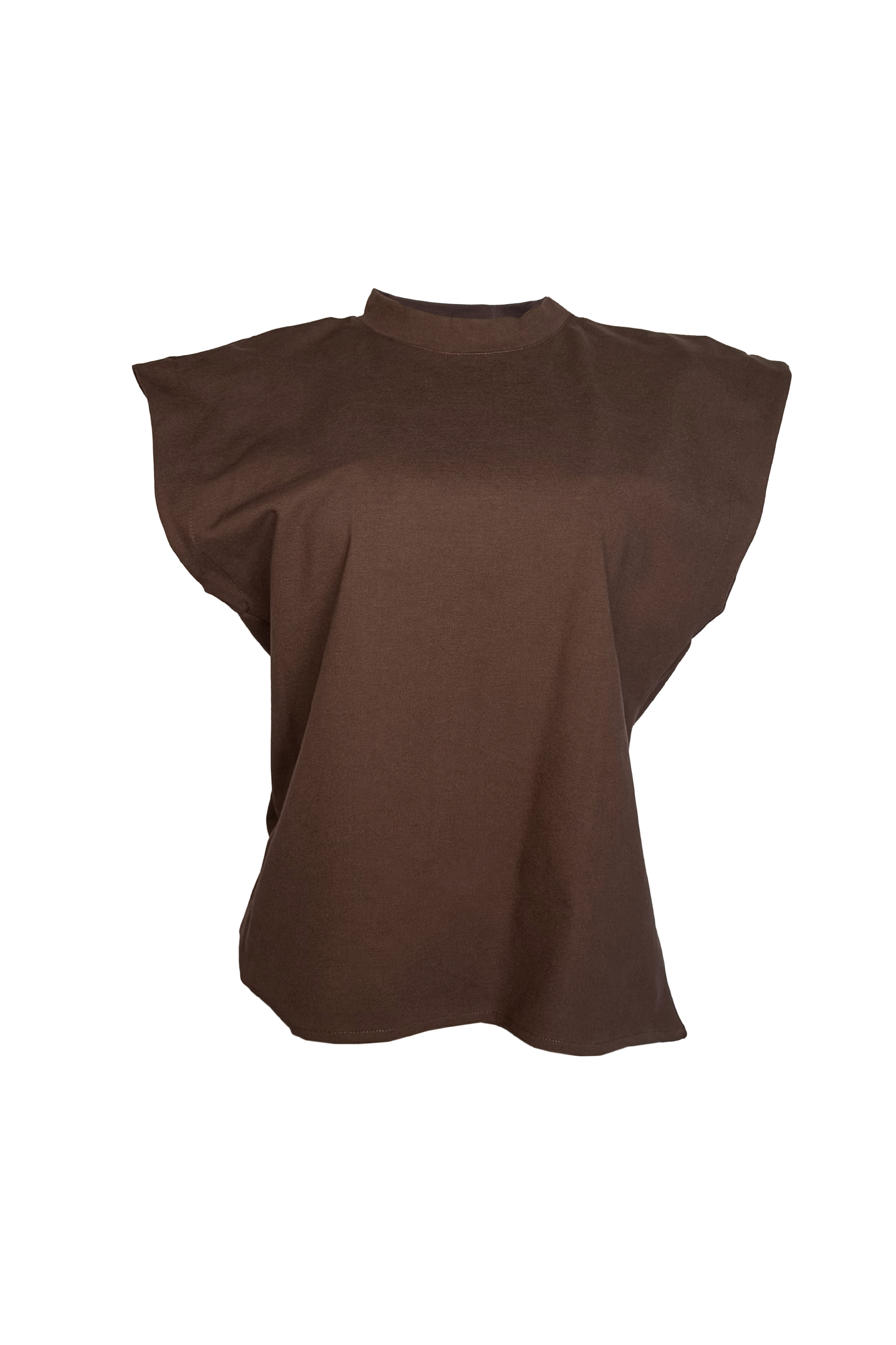 PTJ282629 blusa café con manga