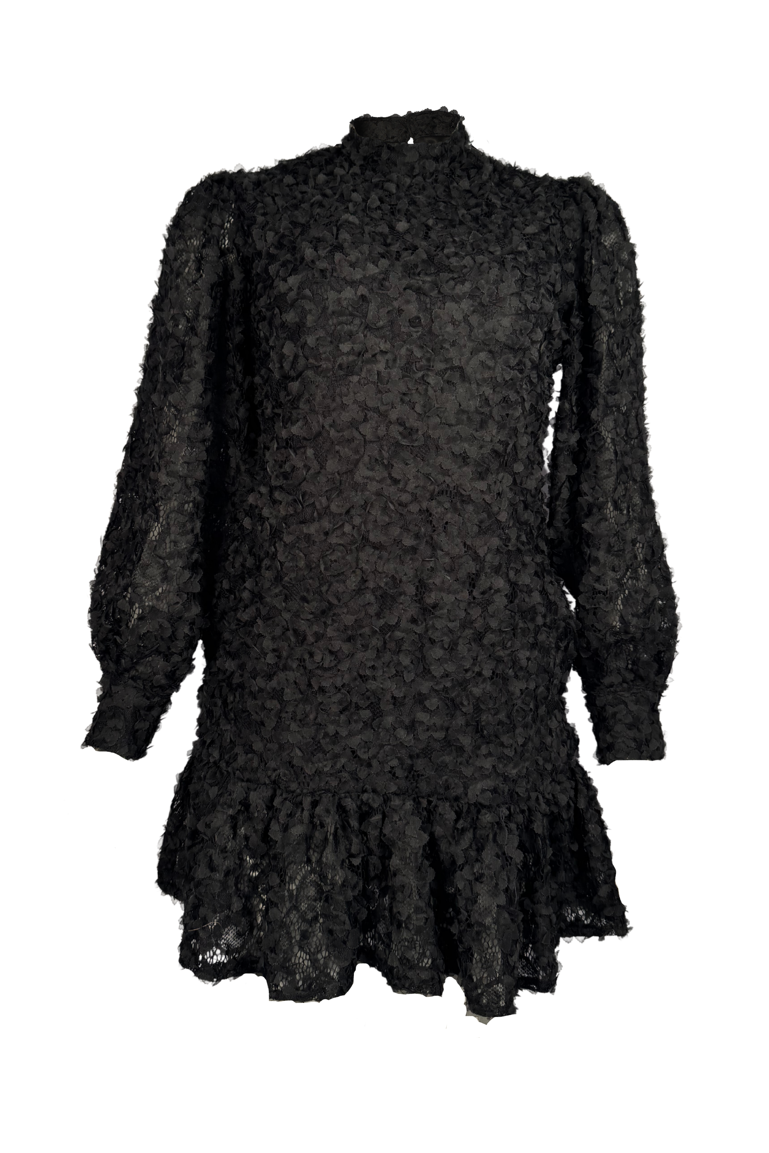 PTJ282731 vestido corto con manga larga y lentejuelas