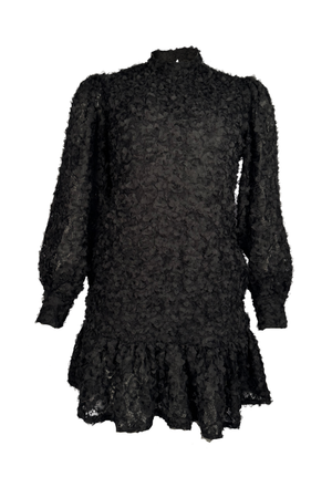 PTJ282731 vestido corto con manga larga y lentejuelas