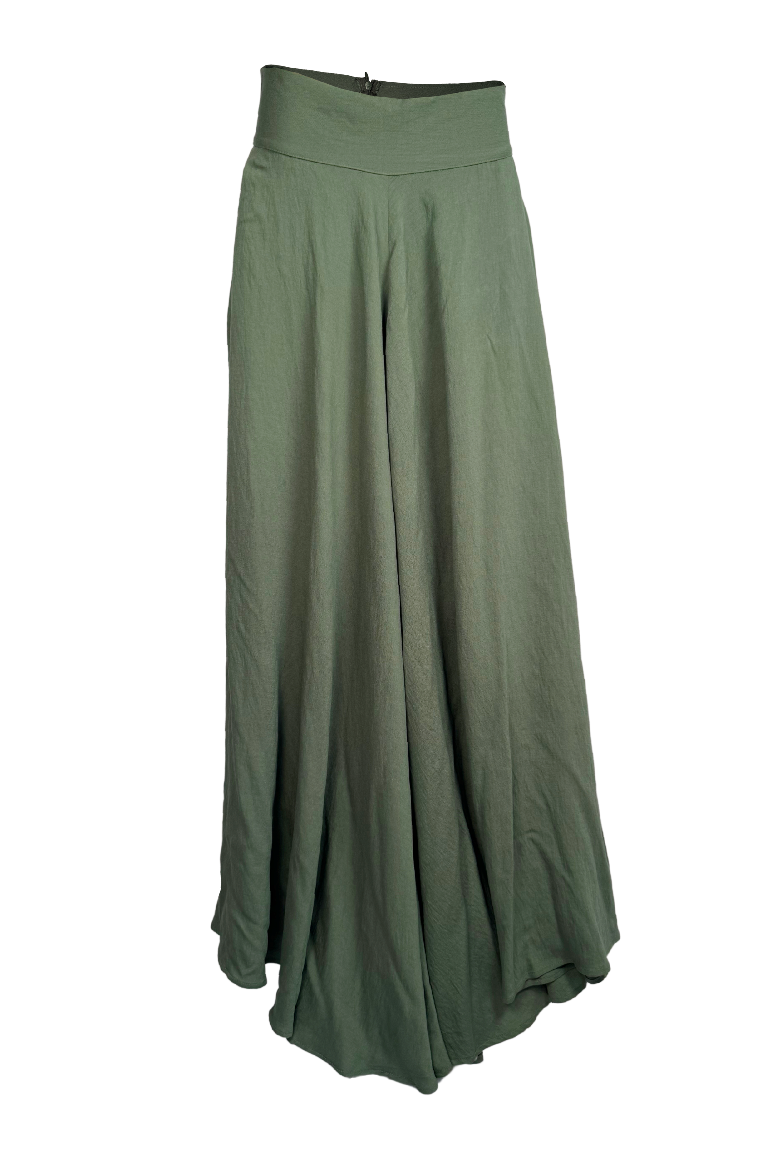 PTJ283129 falda larga y muy amplia color verde