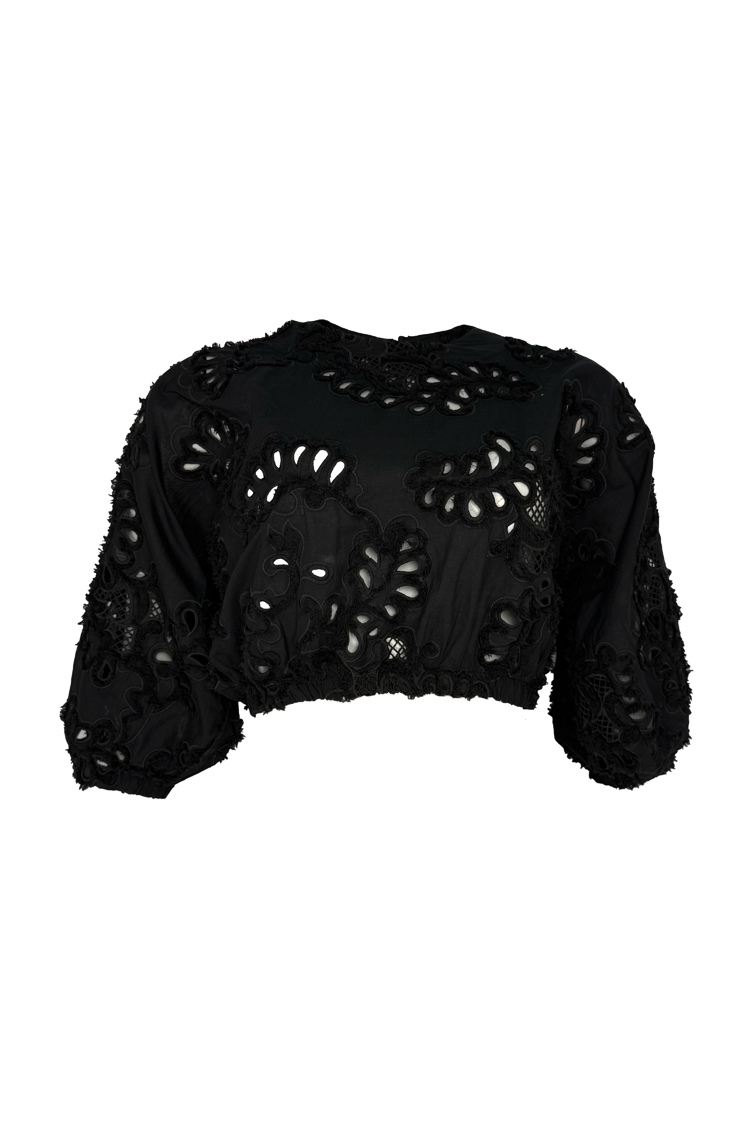 PTJ283201 blusa en ojalillo color negra