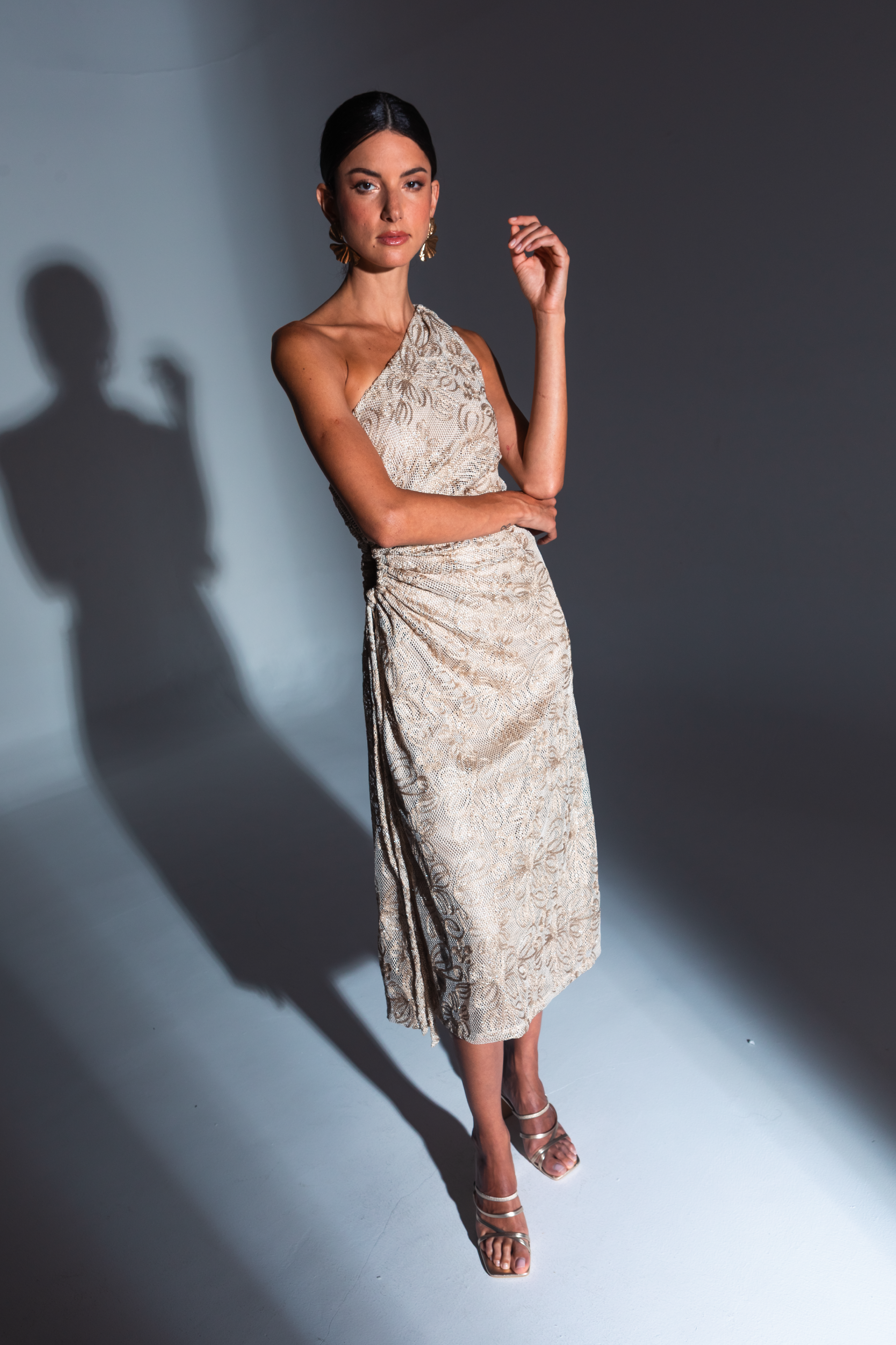PTJ283412 vestido con drapeado