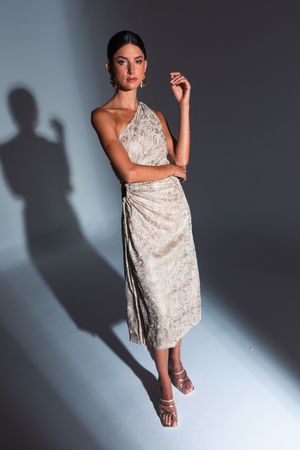 PTJ283412 vestido con drapeado