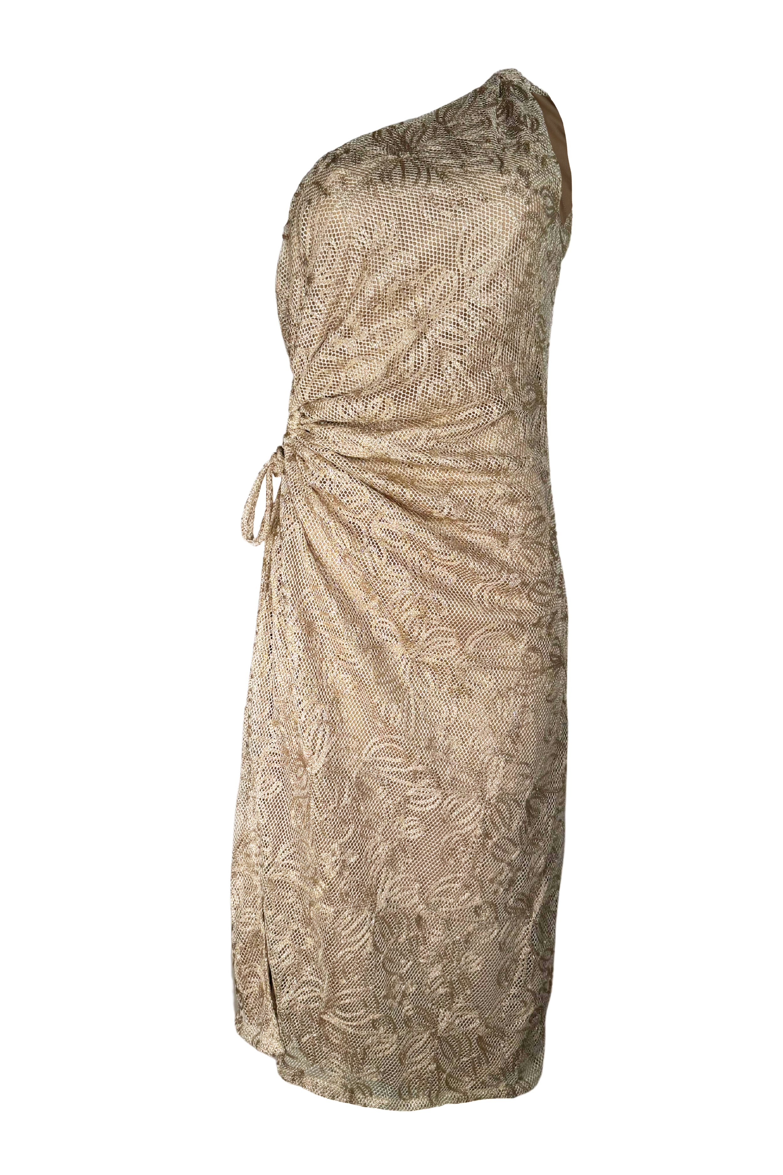 PTJ283412000 vestido con textura y lazos