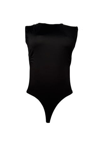 PTJ2840 body con escote en la espalda color negro