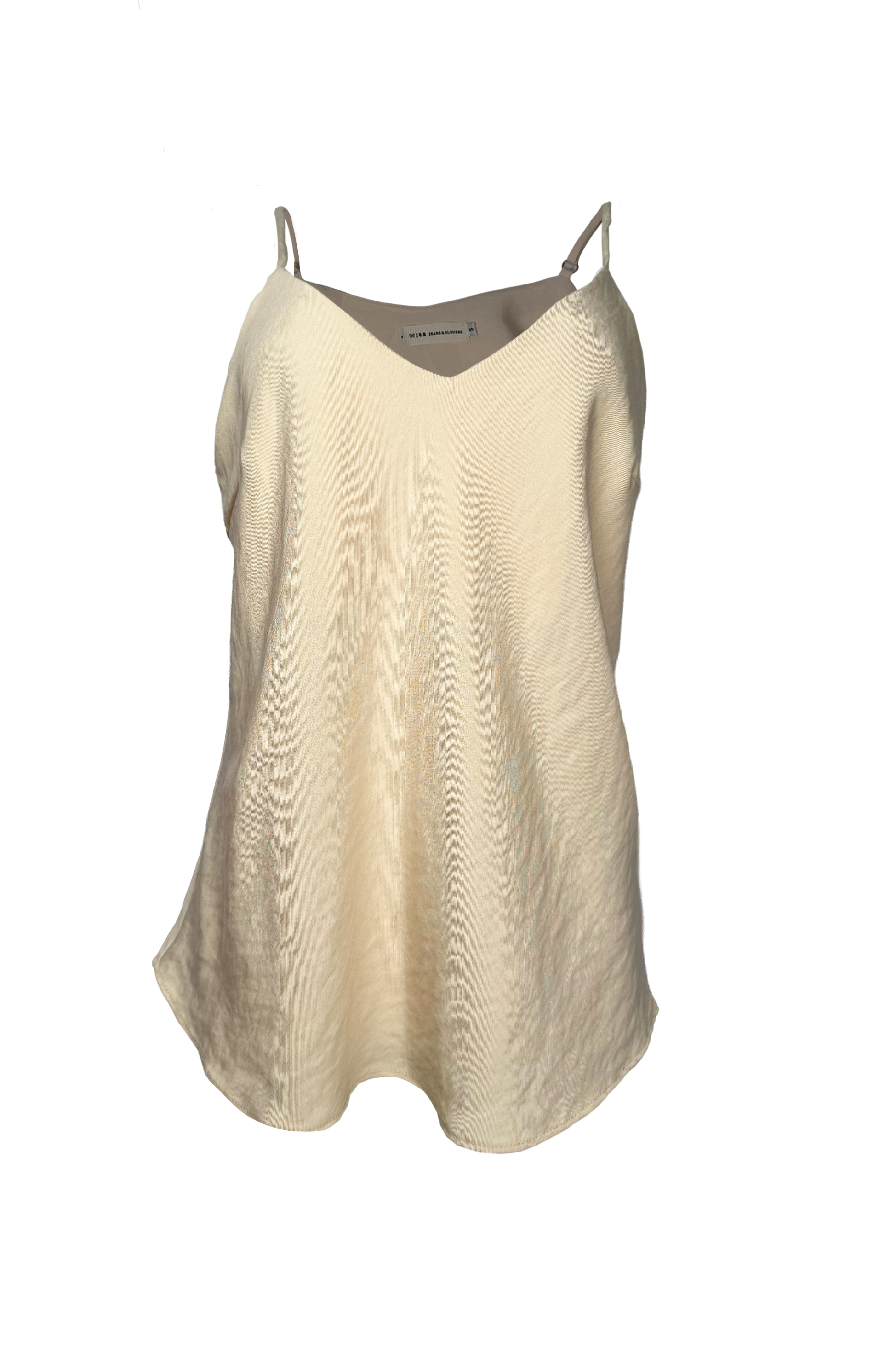 PTJ2848 blusa de tiras fondo entero color beige