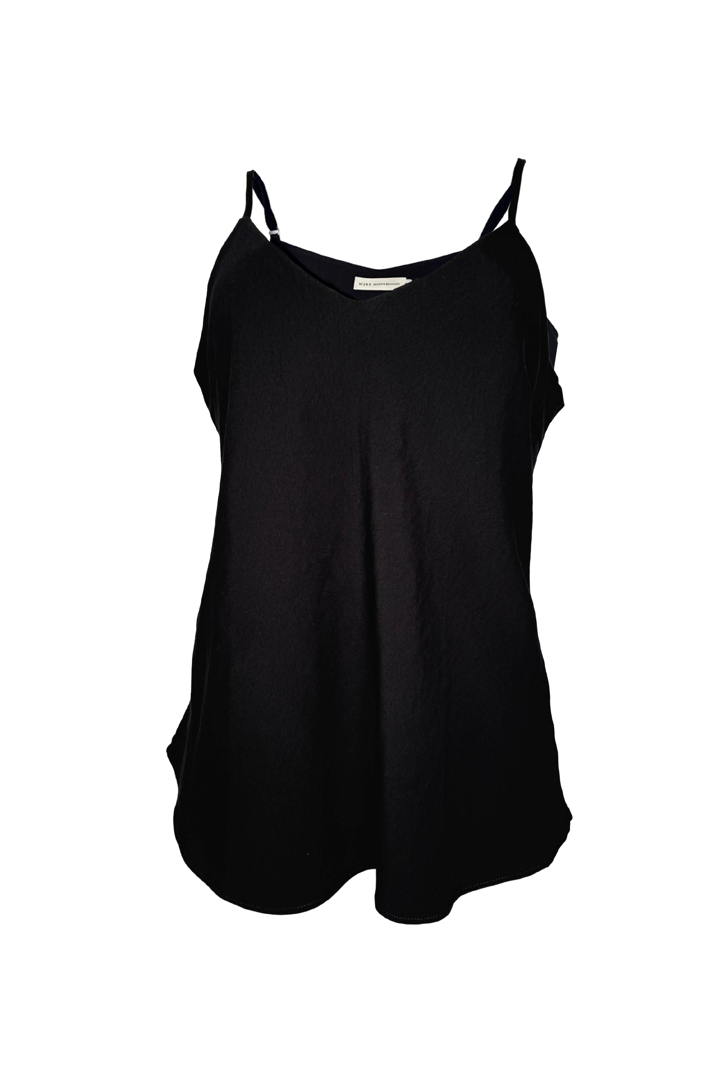 PTJ2848 blusa de tiras fondo entero color negro