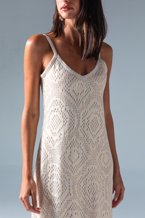 PTJ1474 vestido de tiras color beige