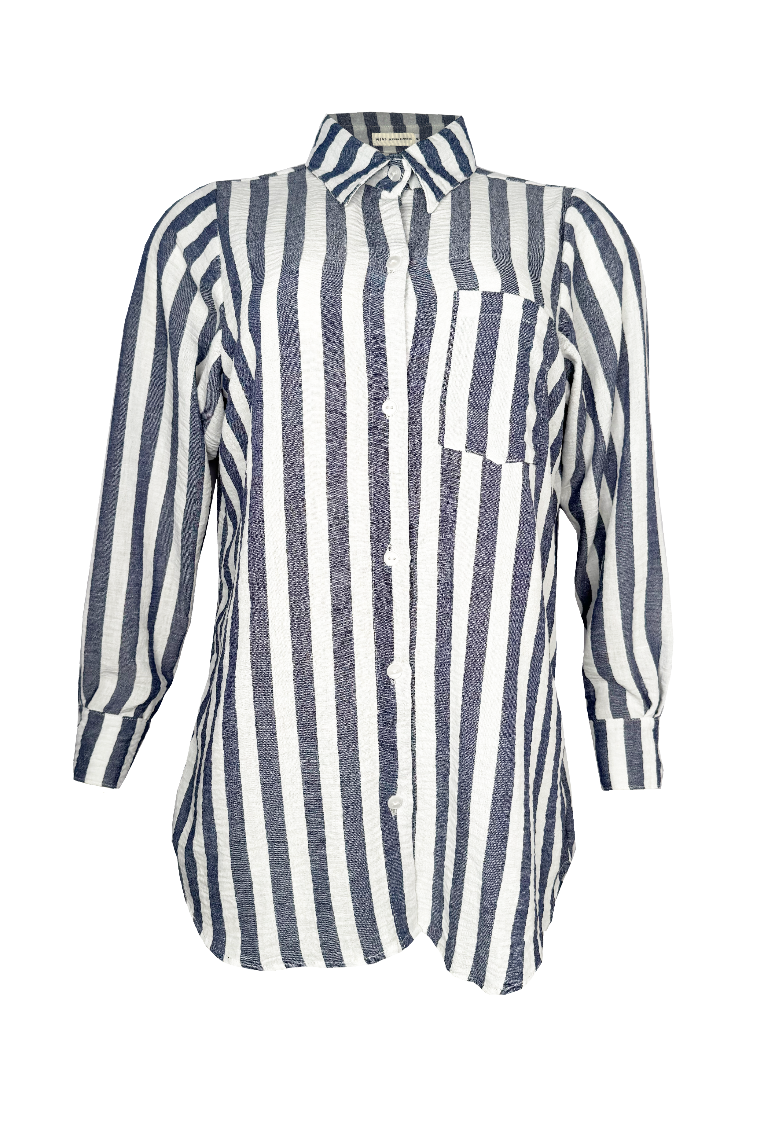 PTJ285512 blusa de tiras estampadas con sudadera de rayas con bolsillo