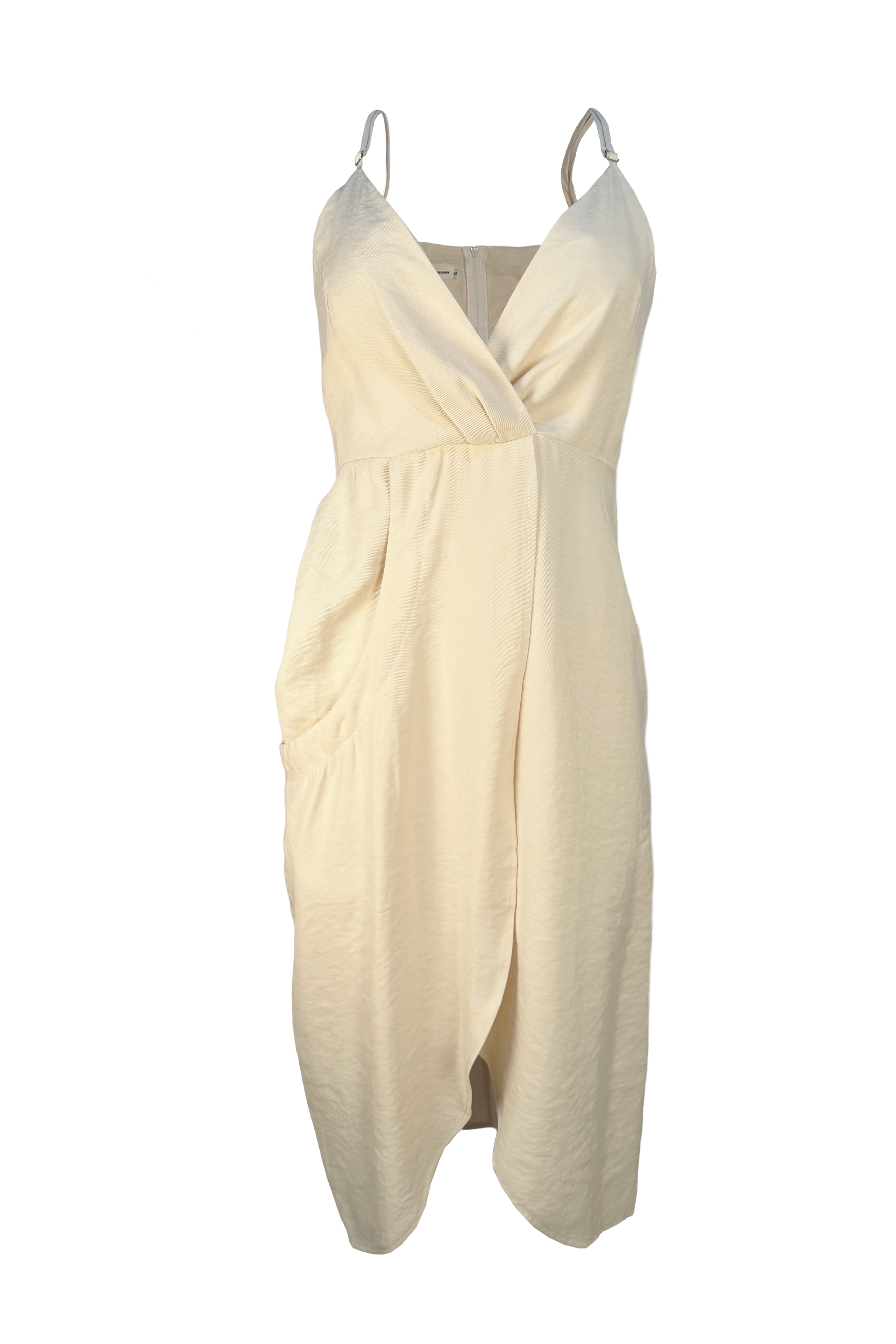 PTJ285712 vestido con tiras color beige