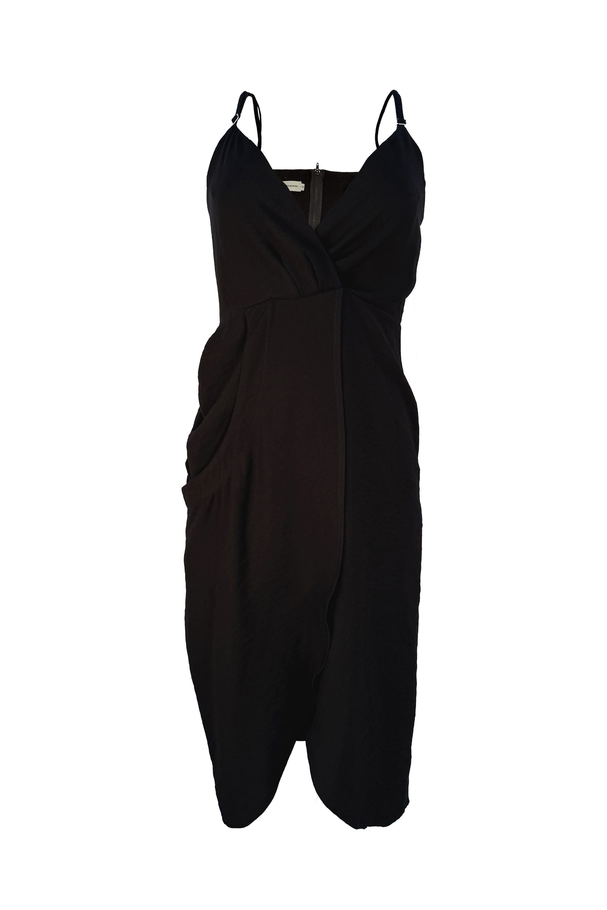 PTJ285712 vestido con tiras y correa negra