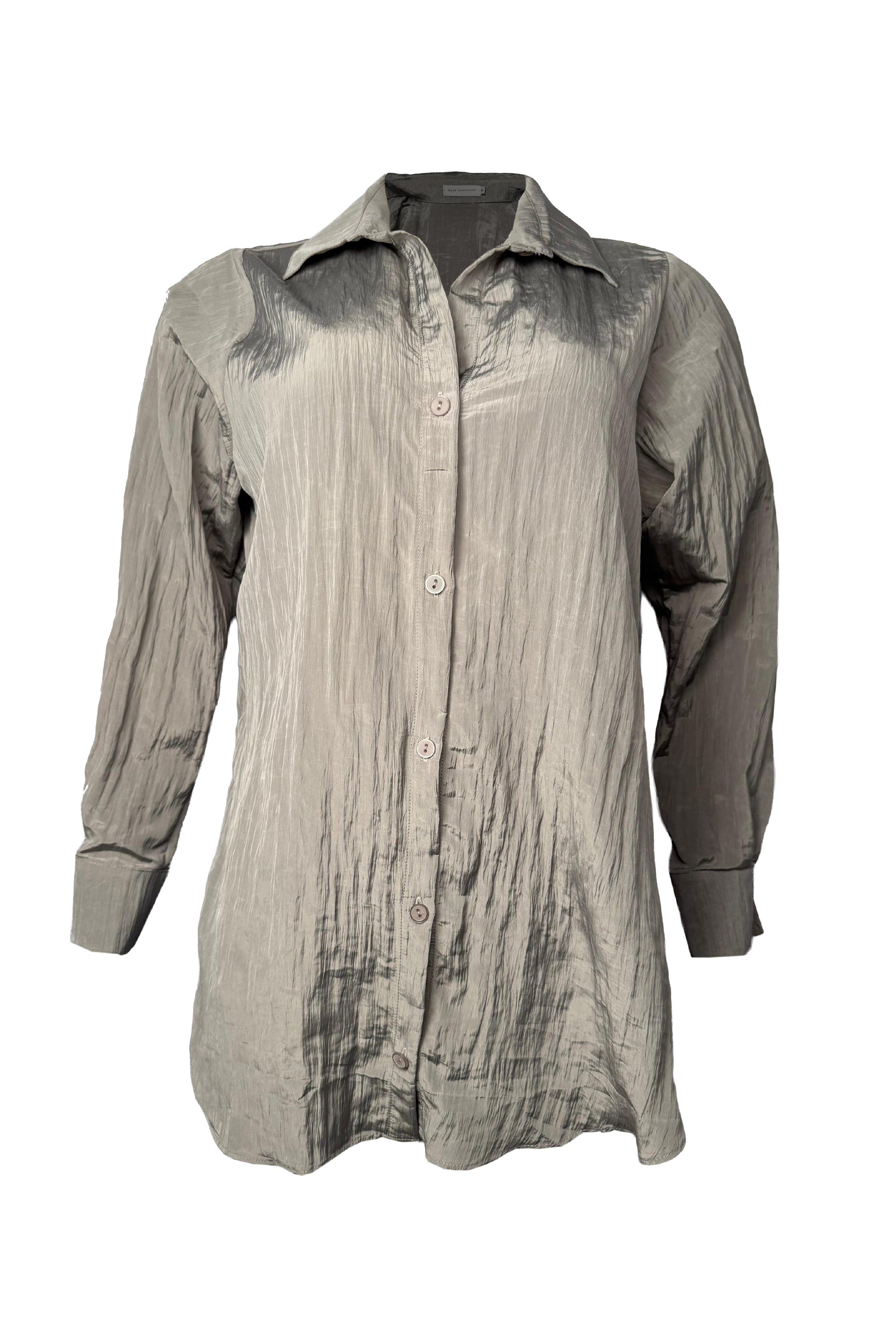 PTJ28611200 blusa manga larga con cuello y botones
