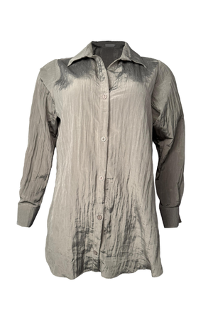 PTJ28611200 blusa manga larga con cuello y botones