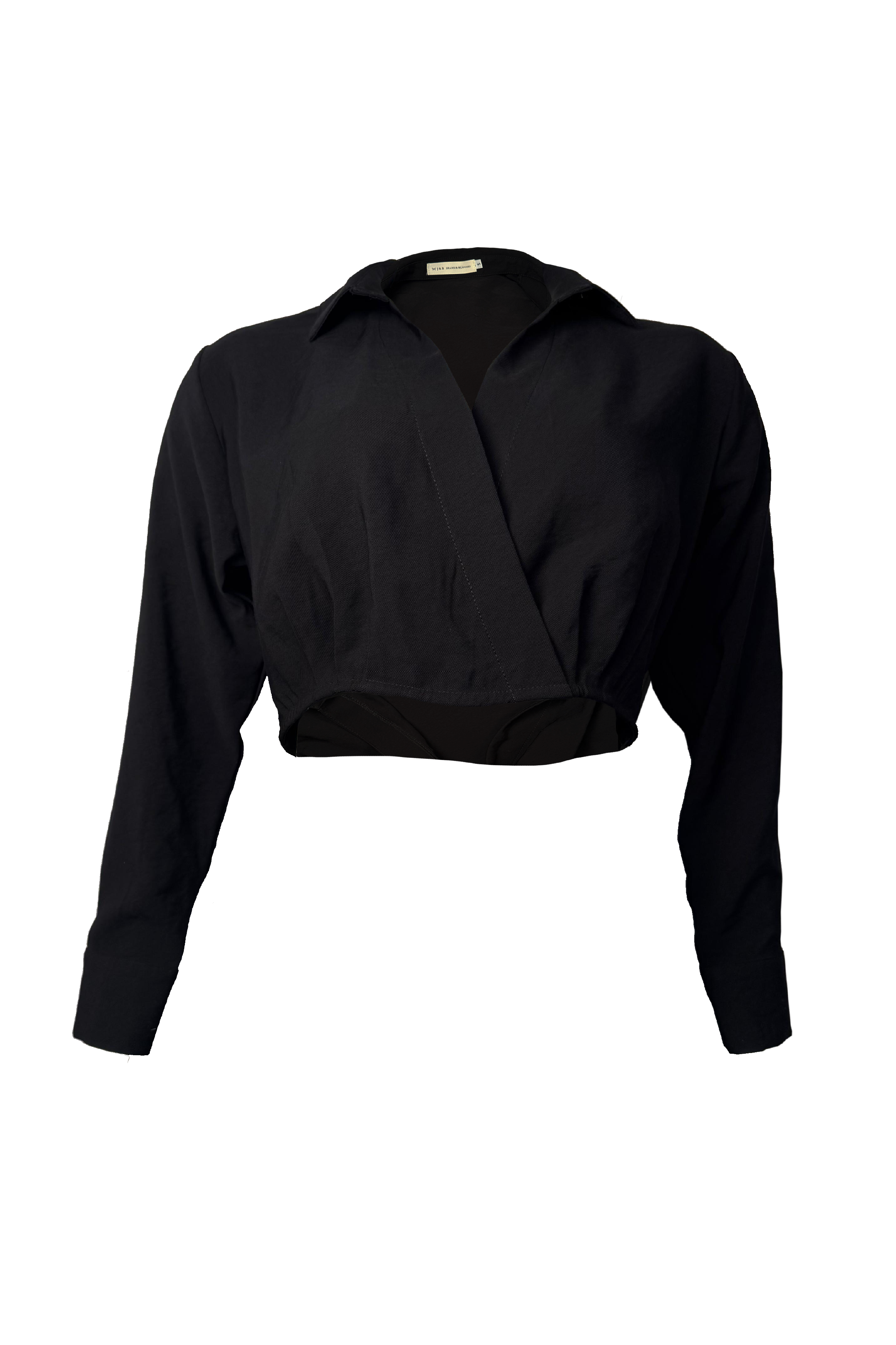 PTJ286230 blusa manga larga con escote en v