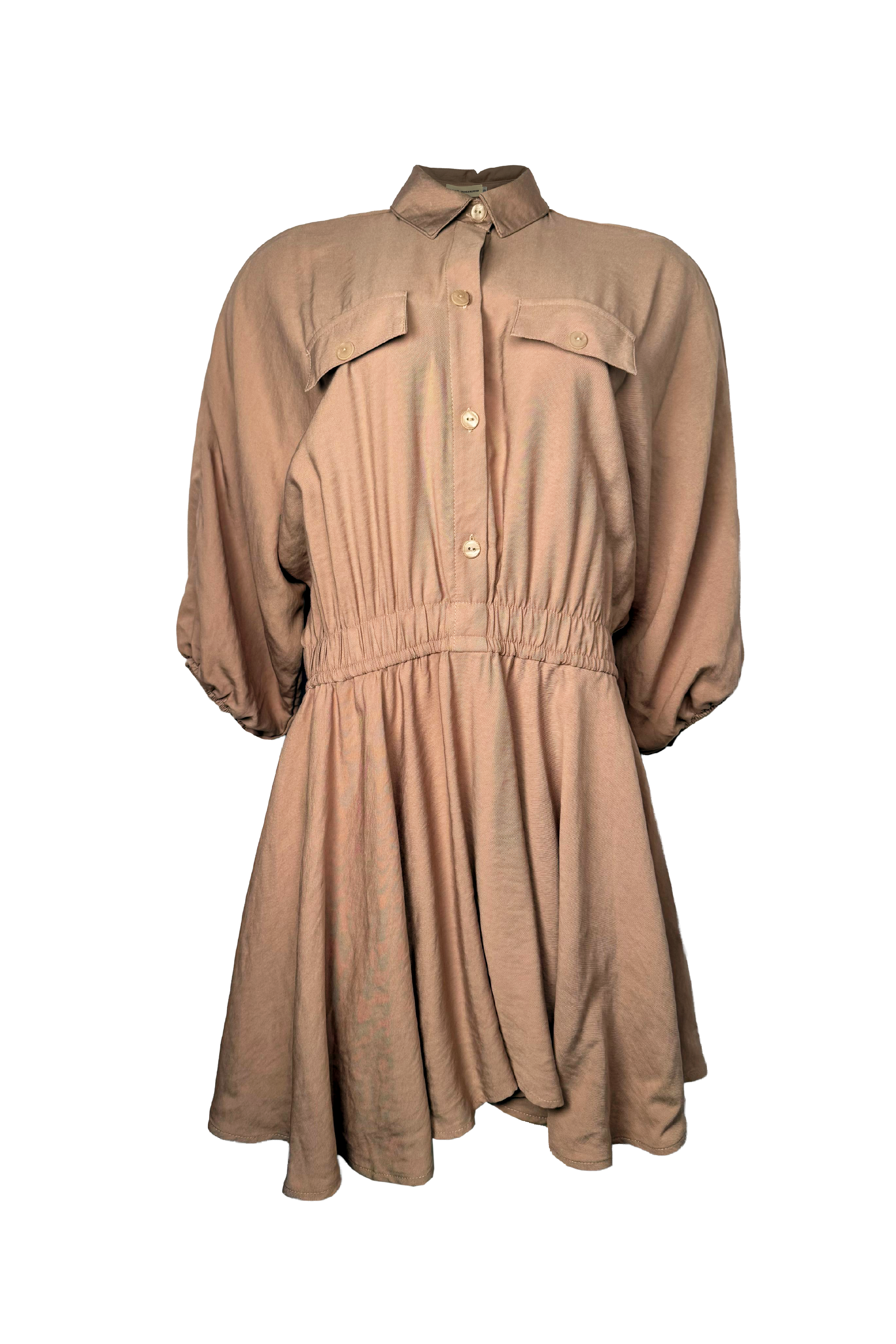 PTJ286530 vestido corto con botones 