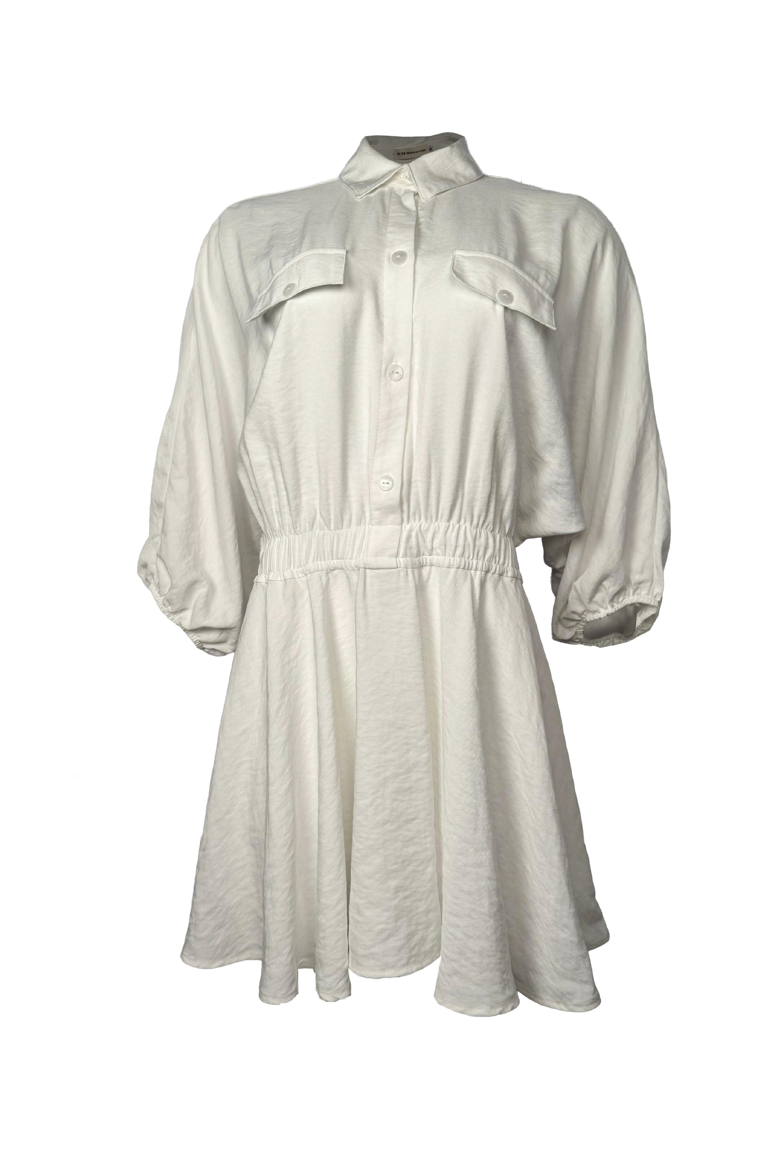 PTJ286530 vestido corto con botones 