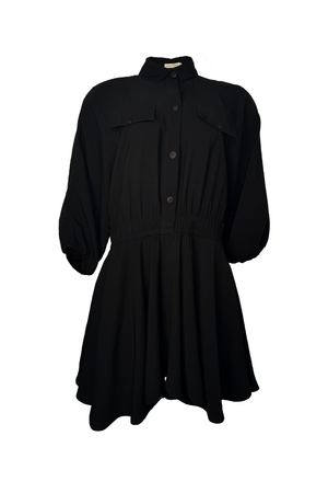 PTJ286530 vestido corto con botones 