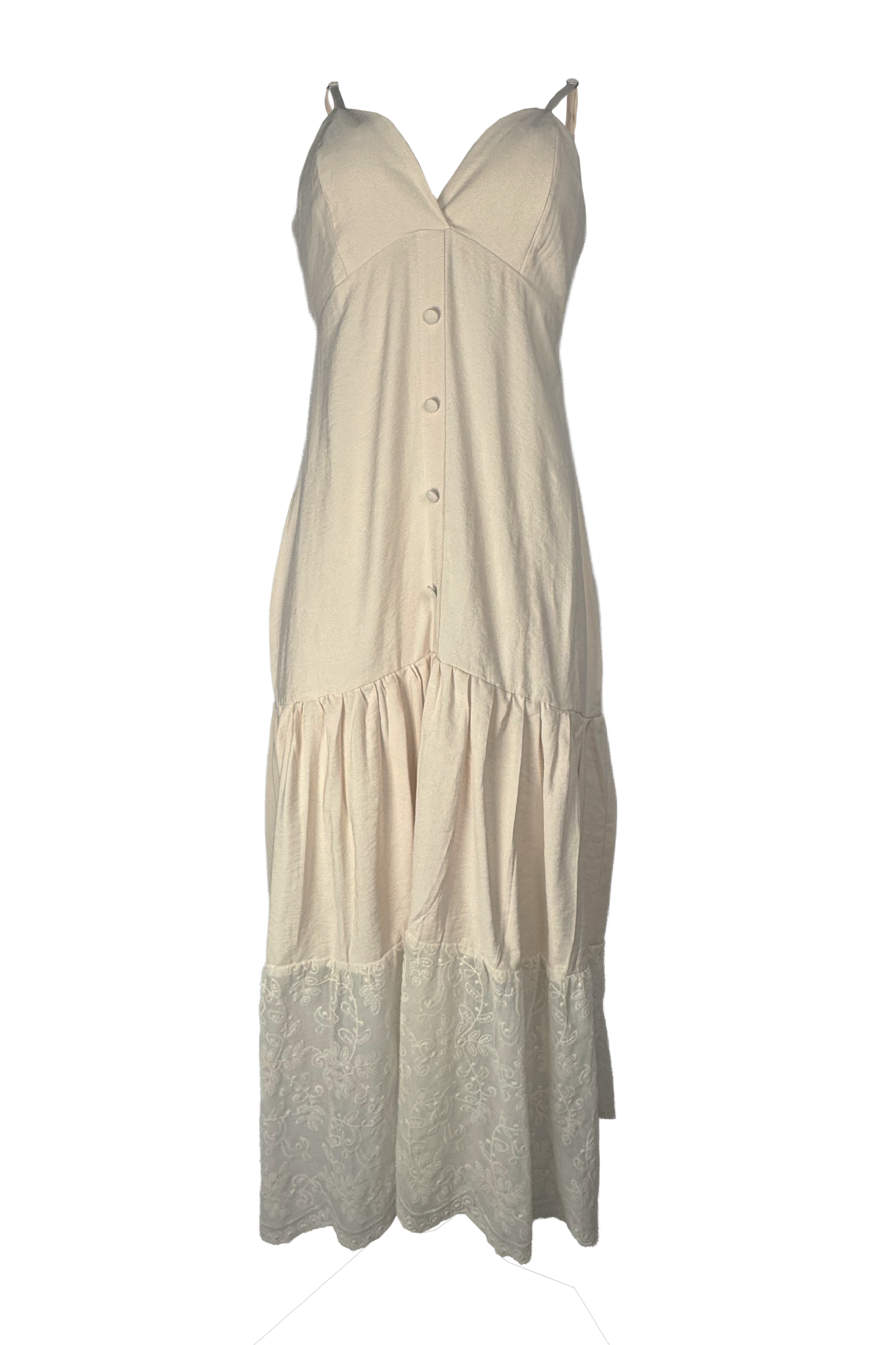 PTJ289630 vestido con botones y tiras