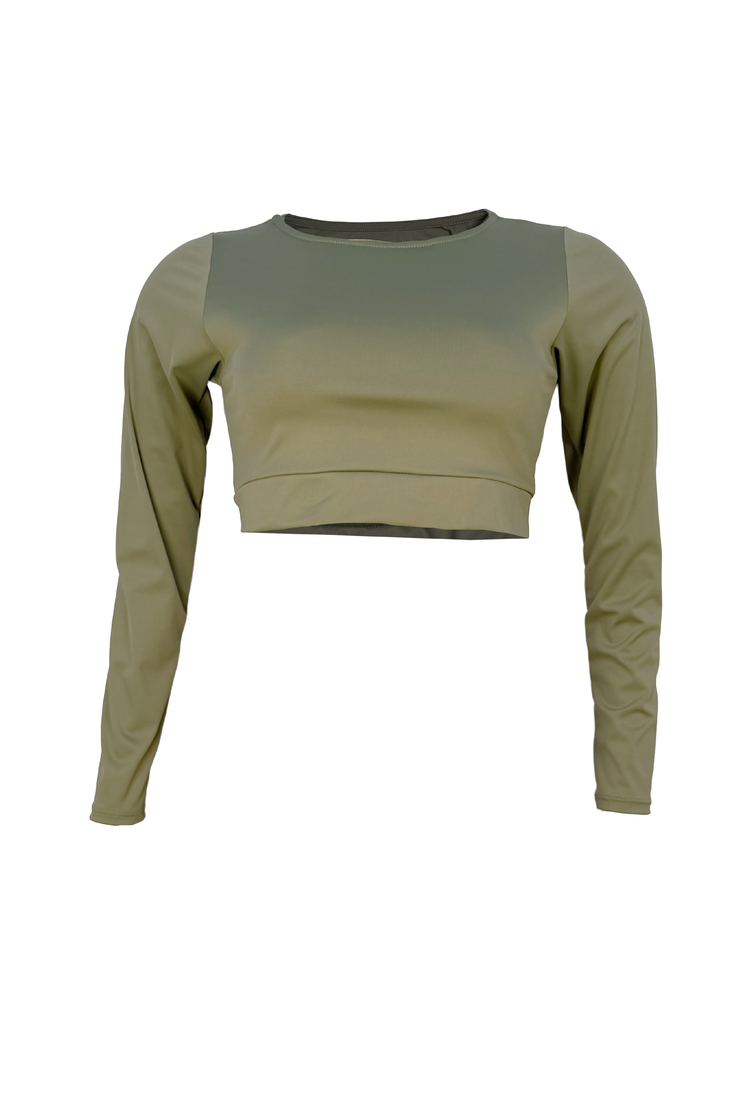 PTJ289812 camisa corta manga larga verde