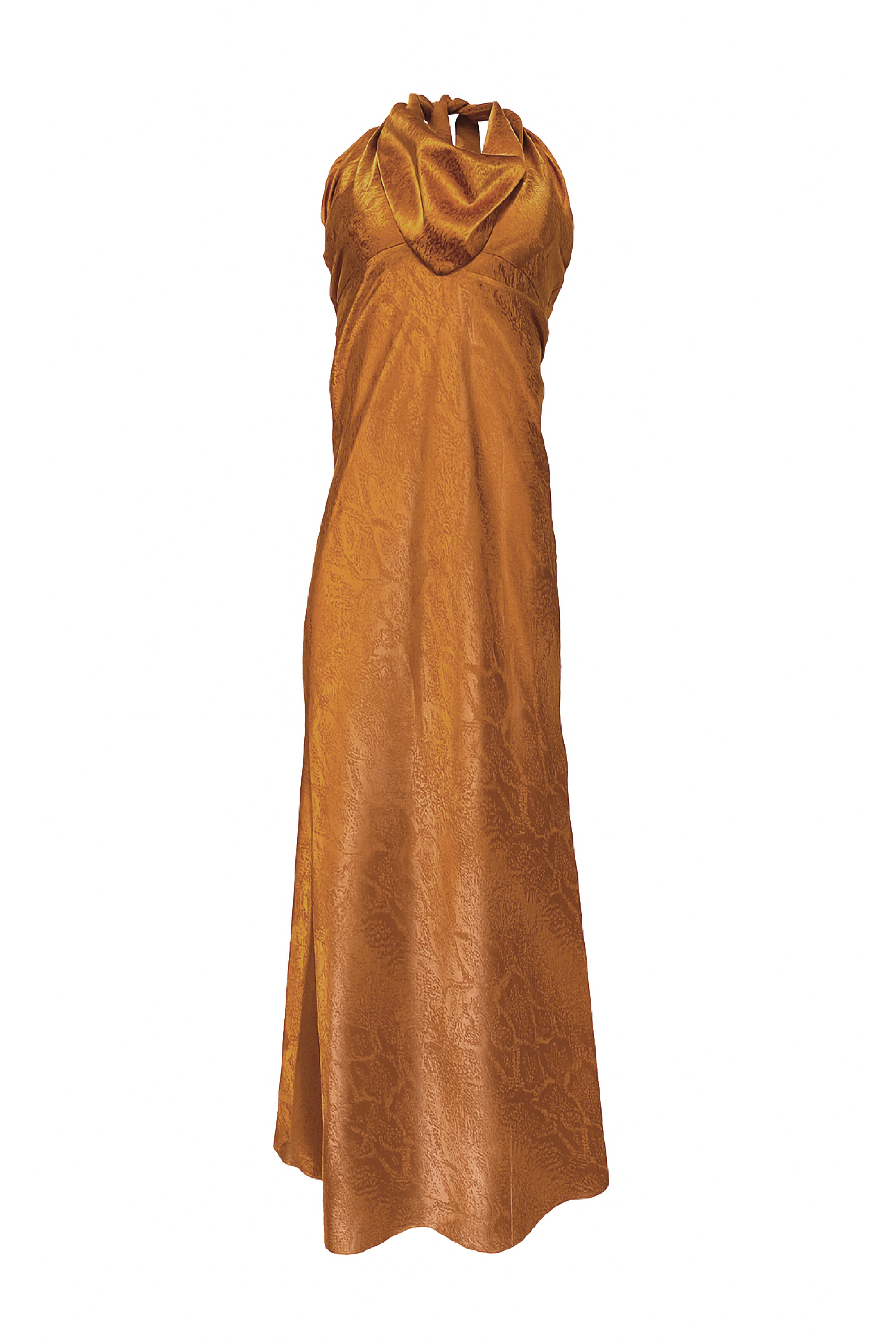 PTJ290212 Vestido largo color terracota