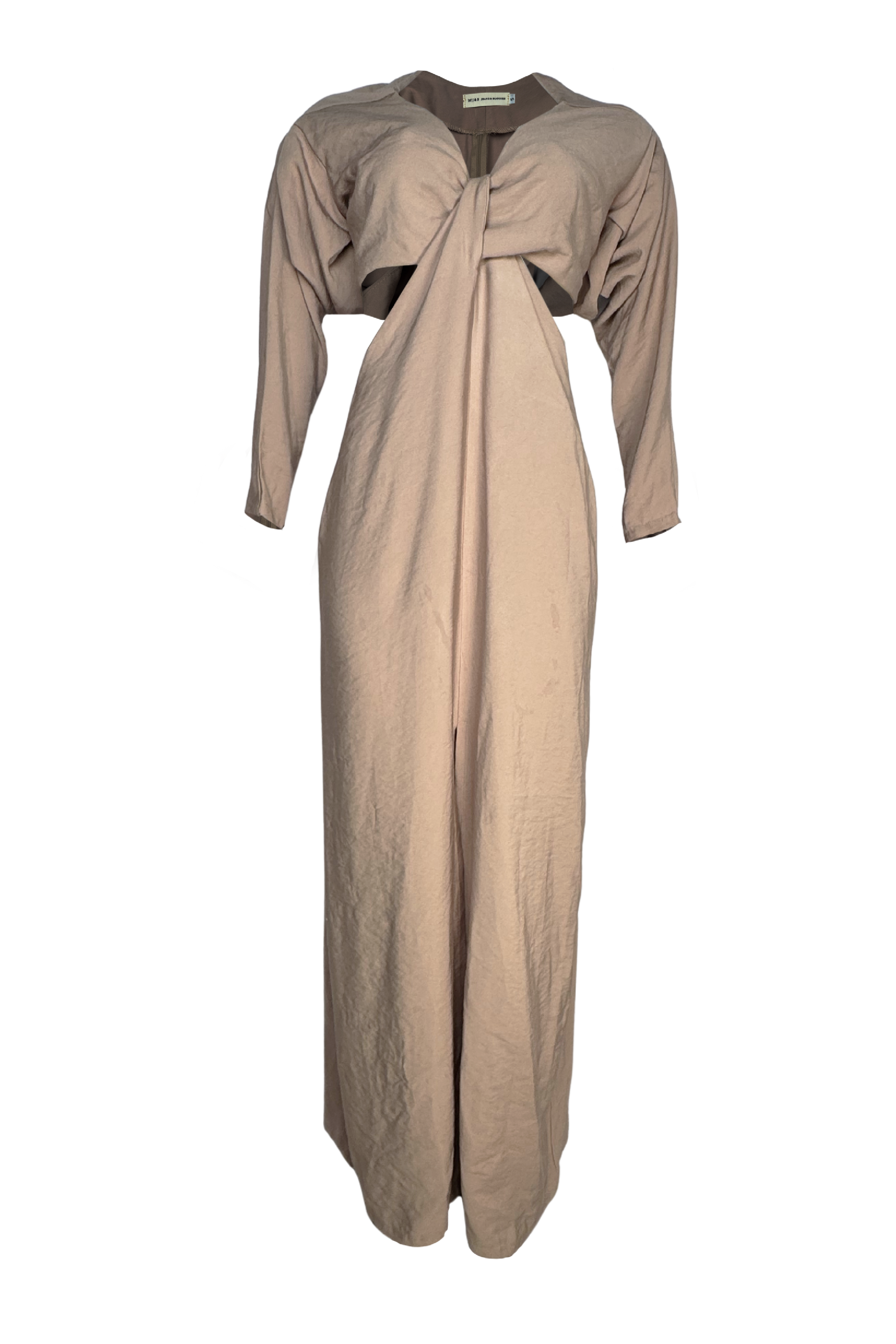 PTJ290412 vestido arena con mangas largas