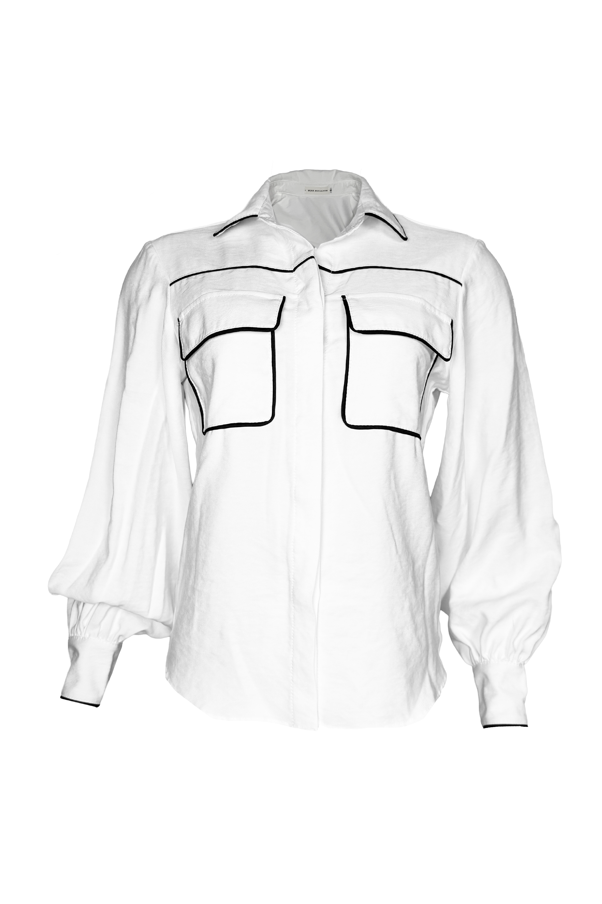 PTJ294230000 blusa con línea color blanco