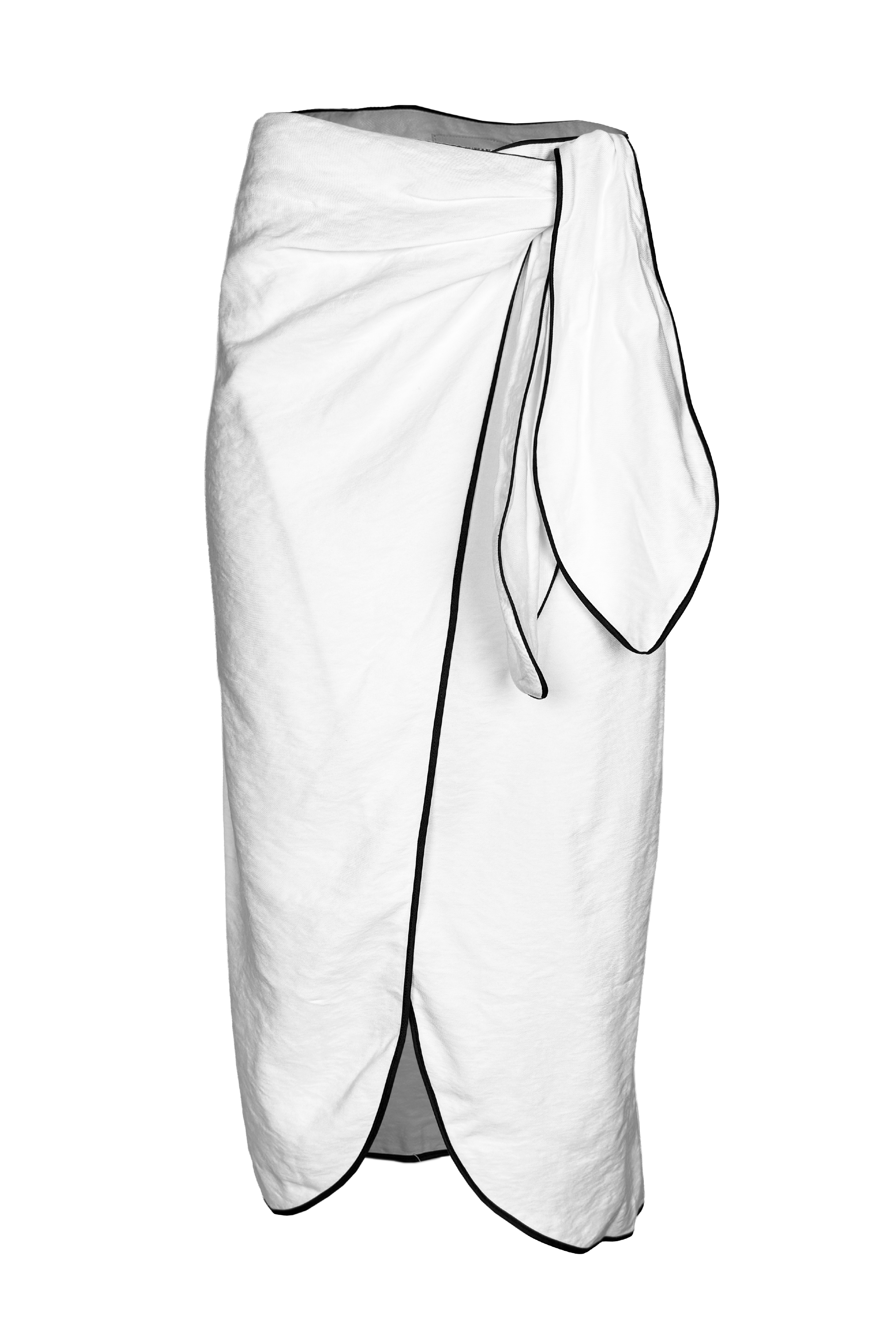 PTJ2946 falda midi con lazos