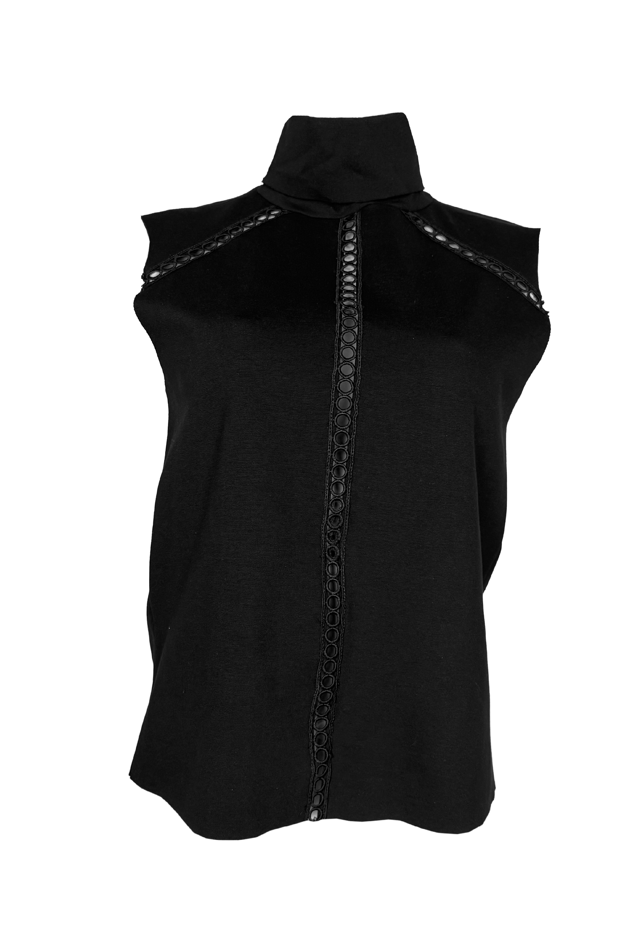 PTJ294829 blusa negra con falda midi