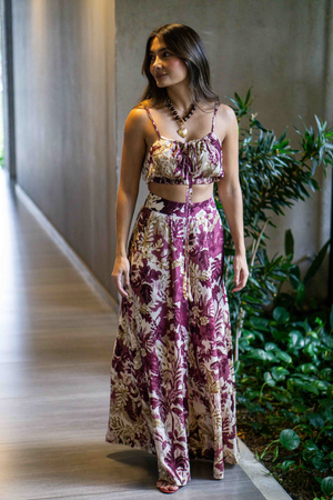 PTJ294929003 top con pantalón con estampado